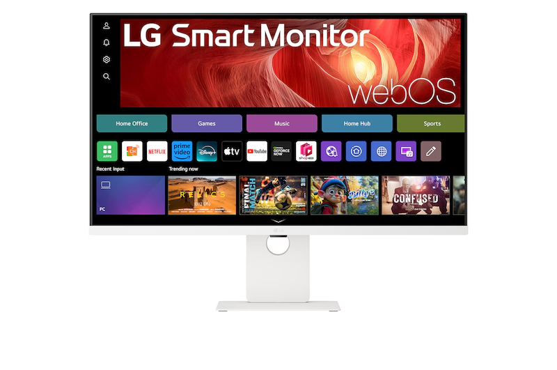 LG 37U730SA-W.AEU Smart Monitor - 4K UHD, AirPlay 2 Bluetooth, USB-C (PD 65 W), Screen Share