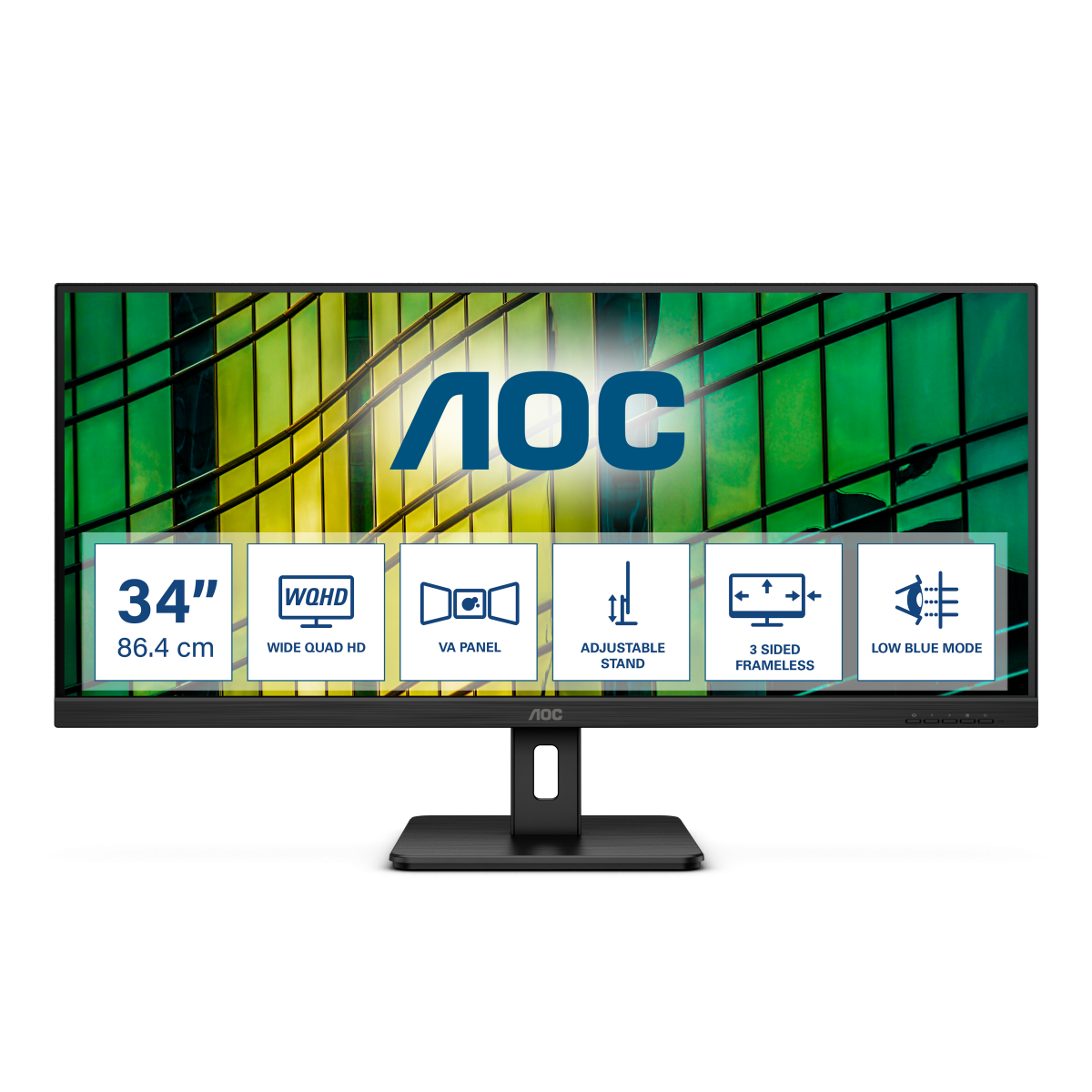 AOC U34E2M WQHD Monitor - 100 Hz, Adaptive Sync, HDMI