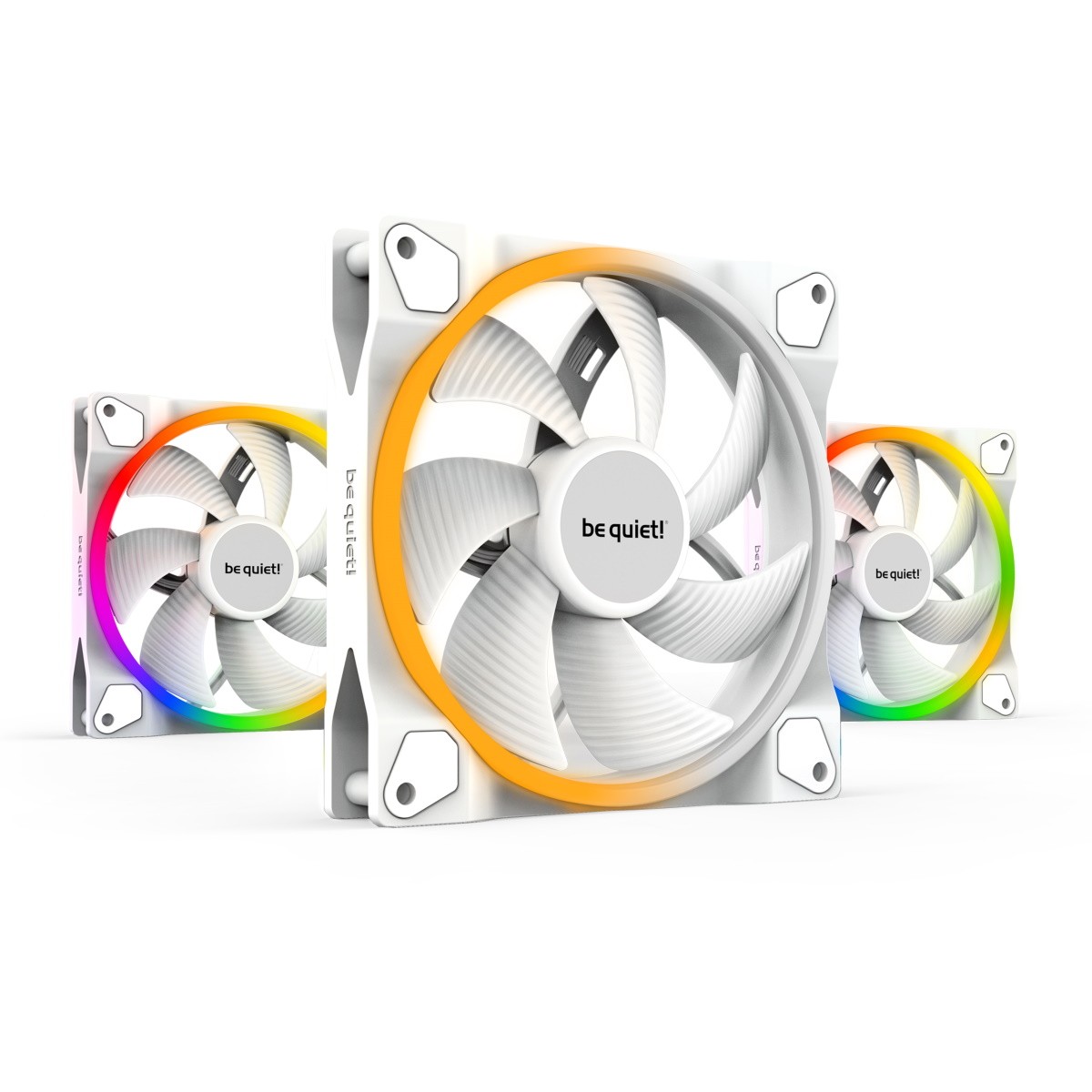 be quiet! LIGHT WINGS WHITE 140mm PWM | 3er-Pack Gehäuselüfter