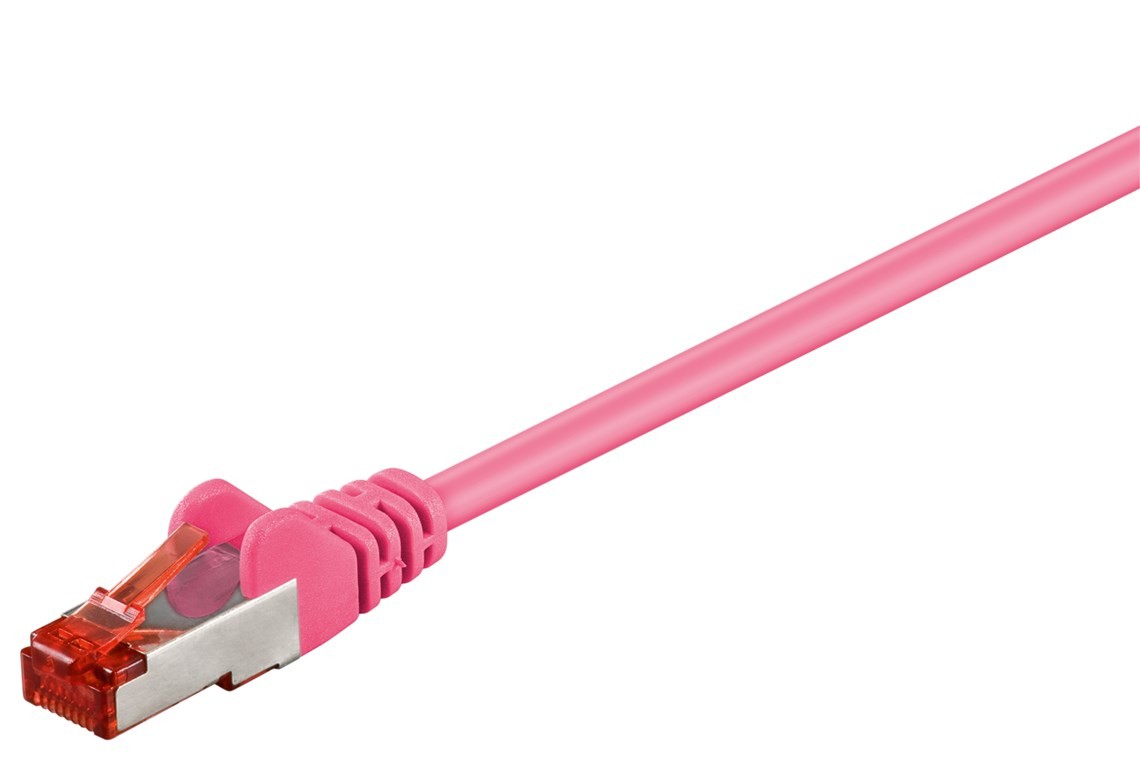 Goobay 5m CAT 6 Patchkabel, S/FTP (PiMF), Magenta