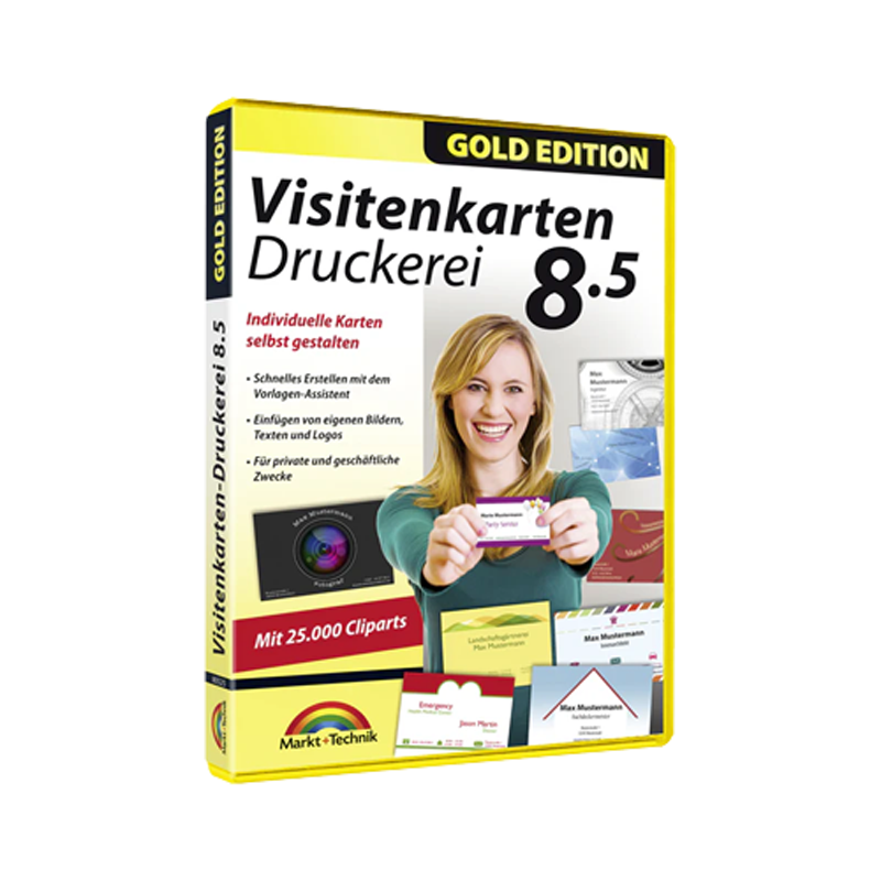 Markt+Technik Visitenkarten Druckerei Gold Edition