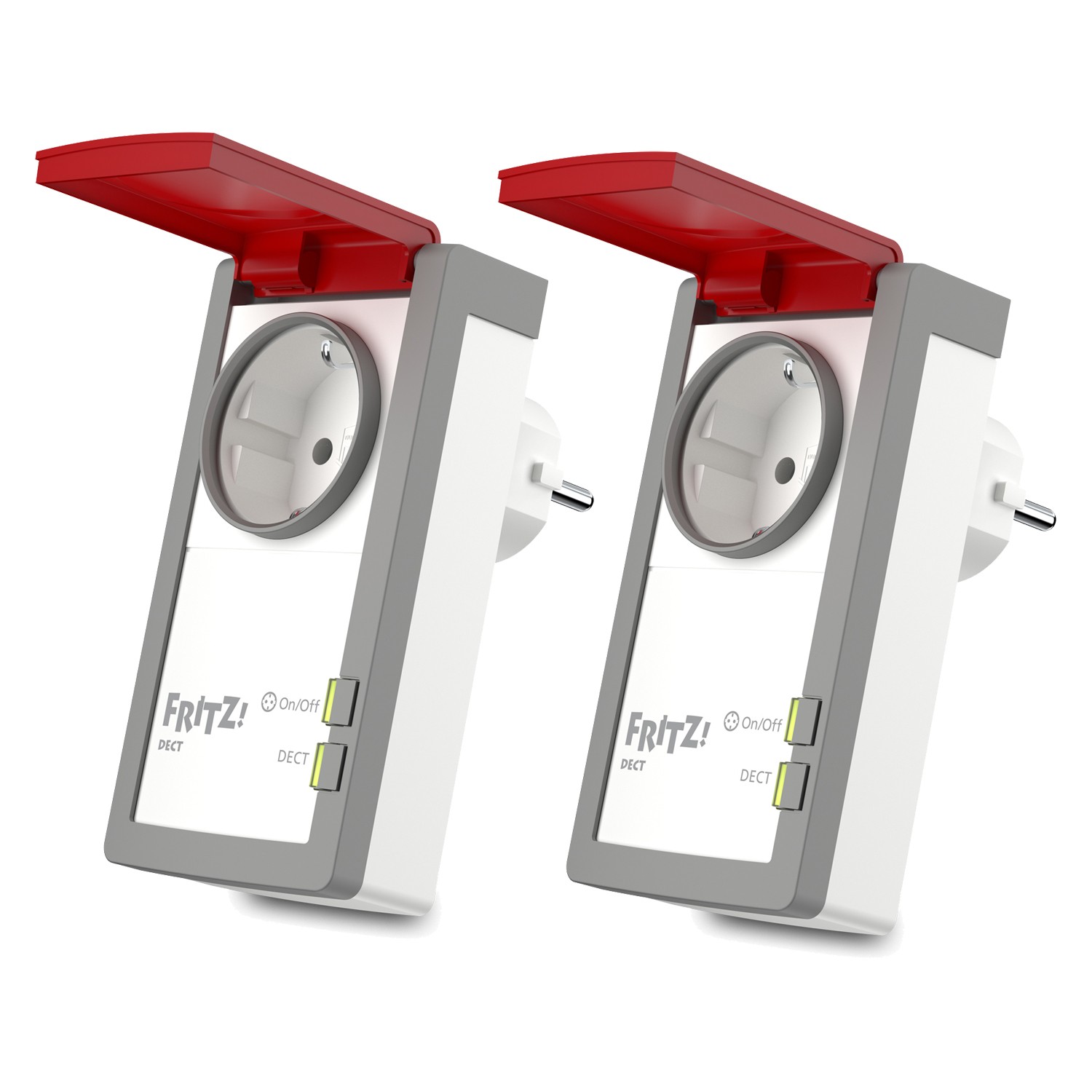 2er Pack FRITZ!DECT 210 Intelligente Steckdose [spritzwassergeschützt (IP44)]