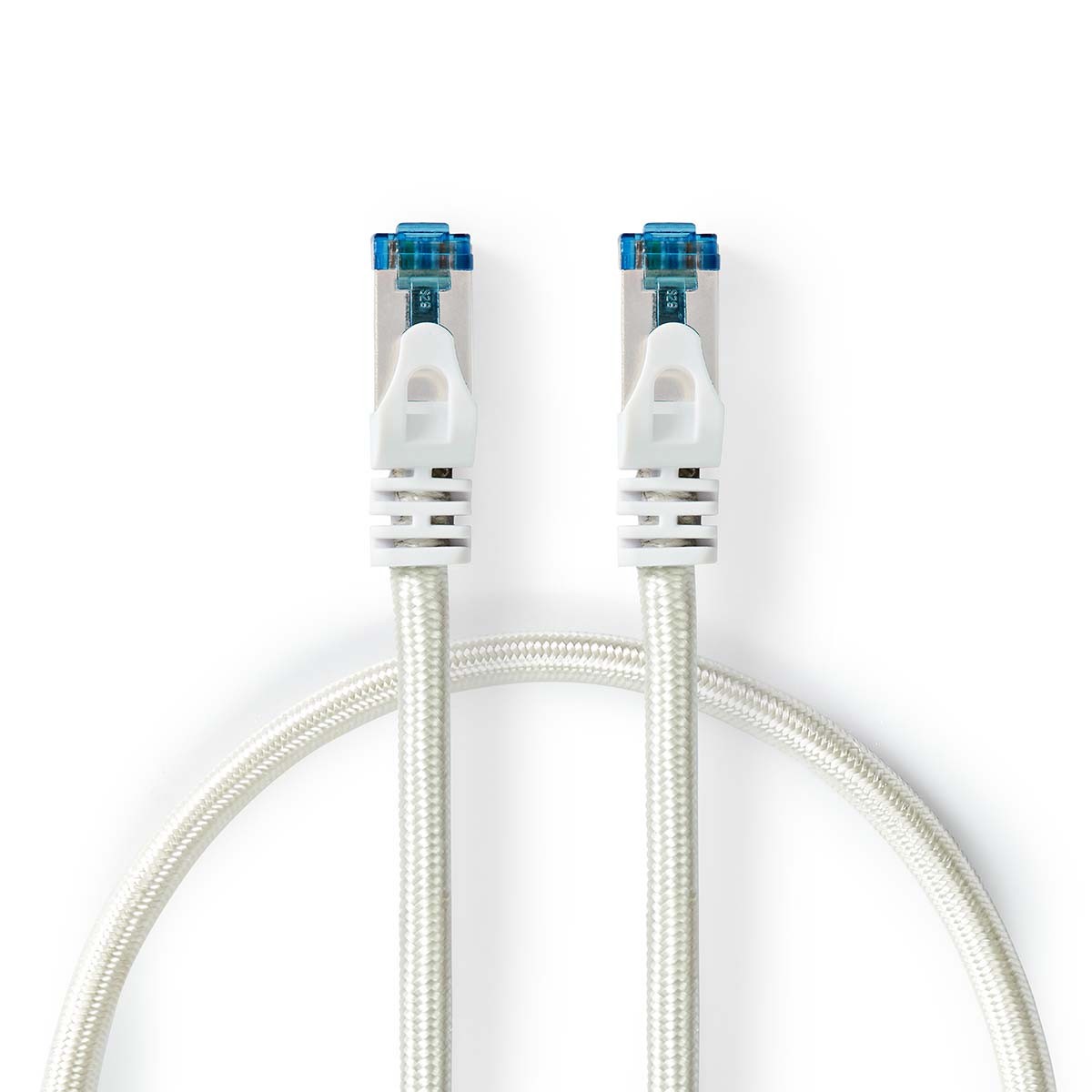 Nedis Cat 6a Kabel S/FTP | RJ45 Stecker | RJ45 Stecker | 3m | Snagless | Rund | Geflochten / PVC | Silber | Verpackung mit Sicht