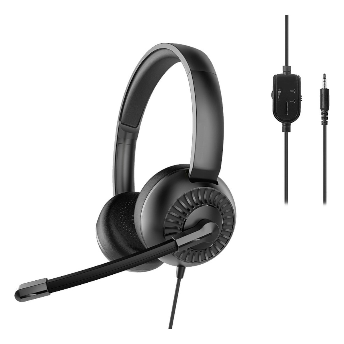 SPEEDLINK METIS Stereo Headset, 3,5mm Klinke mit Y-Adapter schwarz