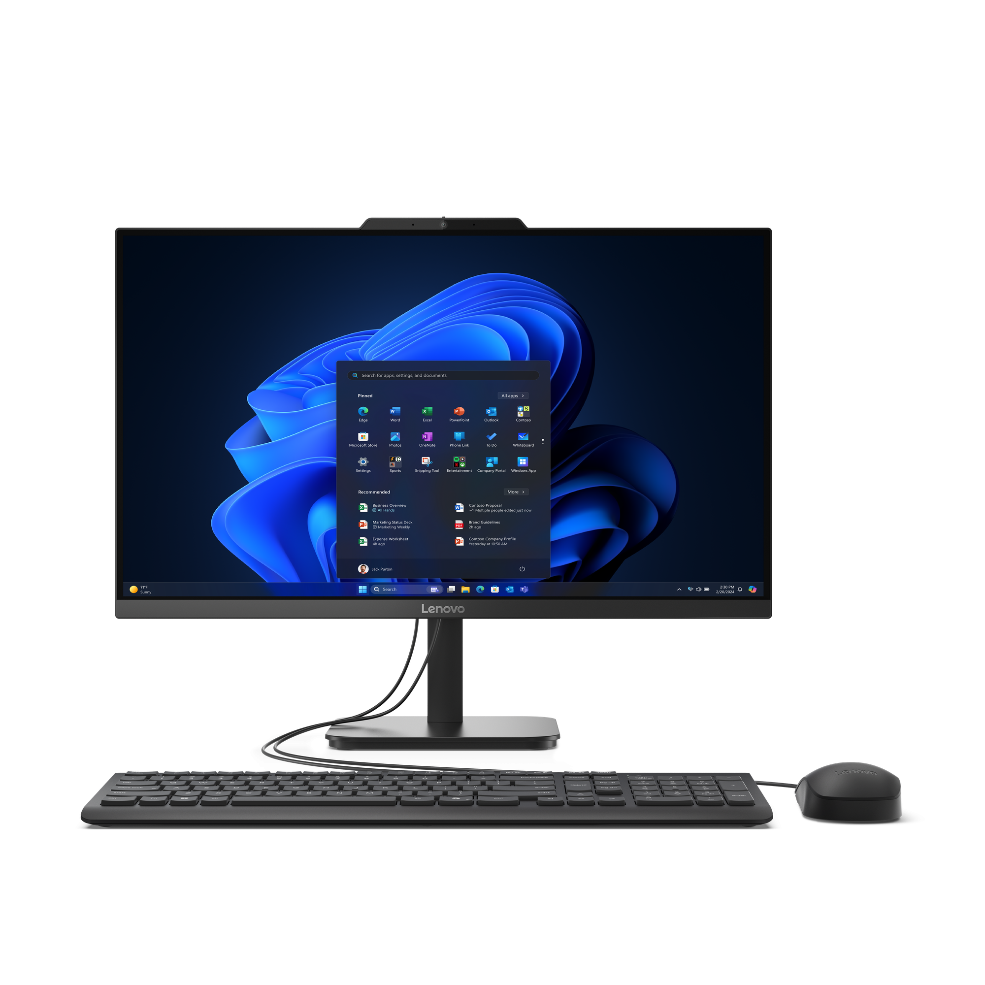 Lenovo ThinkCentre V100 AiO 13BE000CGE - 60,5cm (23,8") FHD-Display - N100, 8GB RAM, 256GB SSD, UHD Grafik, W11Pro