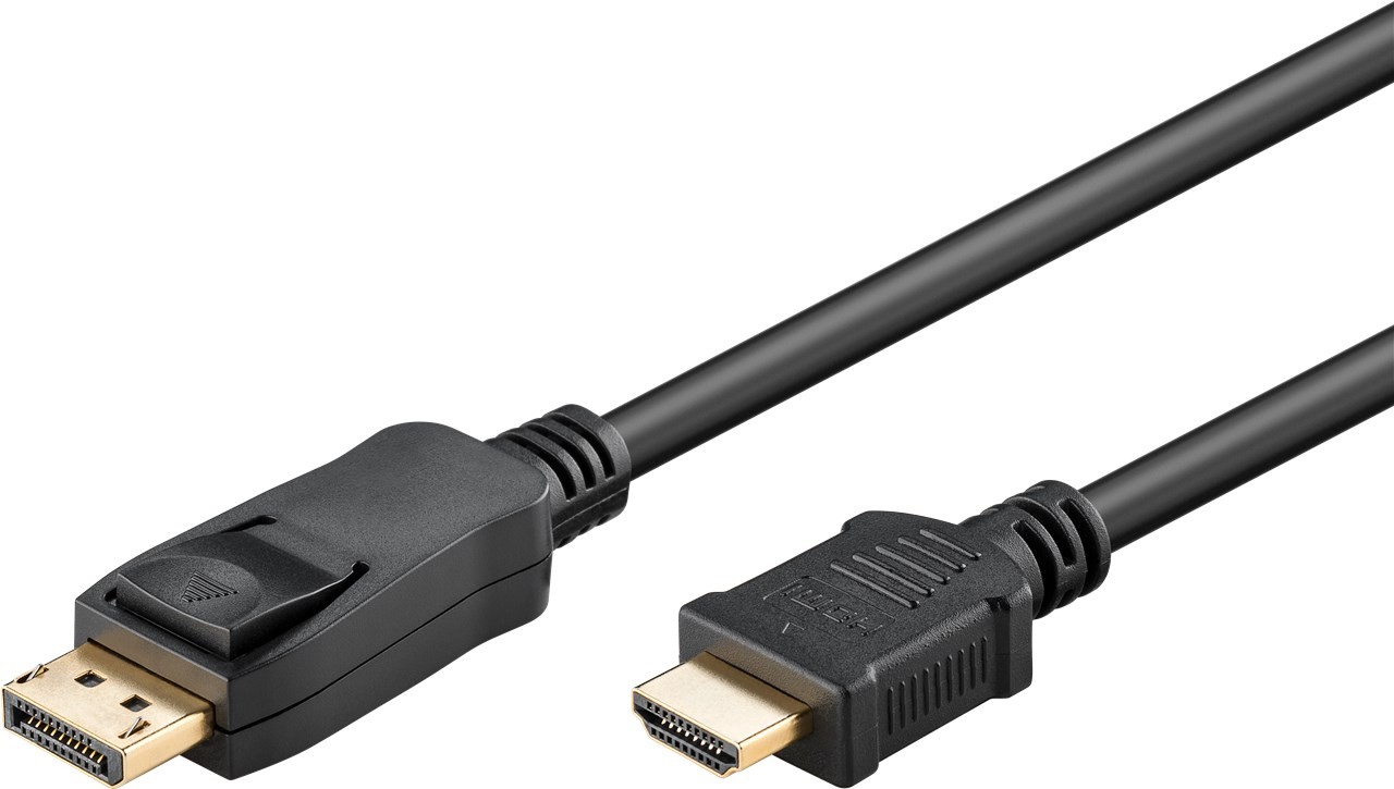 Goobay 2m, DisplayPort-auf-HDMI™-Adapterkabel 1.4, 4K@30Hz , vergoldete Kontakte