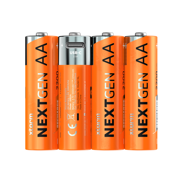 Xtorm NextGen AA Batteries USB-C Rechargeable - 4er Pack