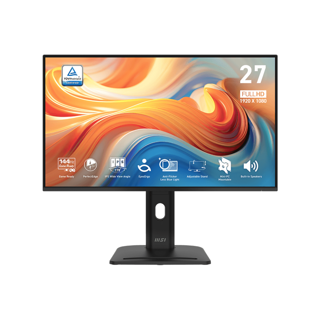MSI PRO MP275PG E14 Business Monitor - IPS Panel, 144Hz Höhenverstellbar (130mm), EPEAT Silver, Energy Star
