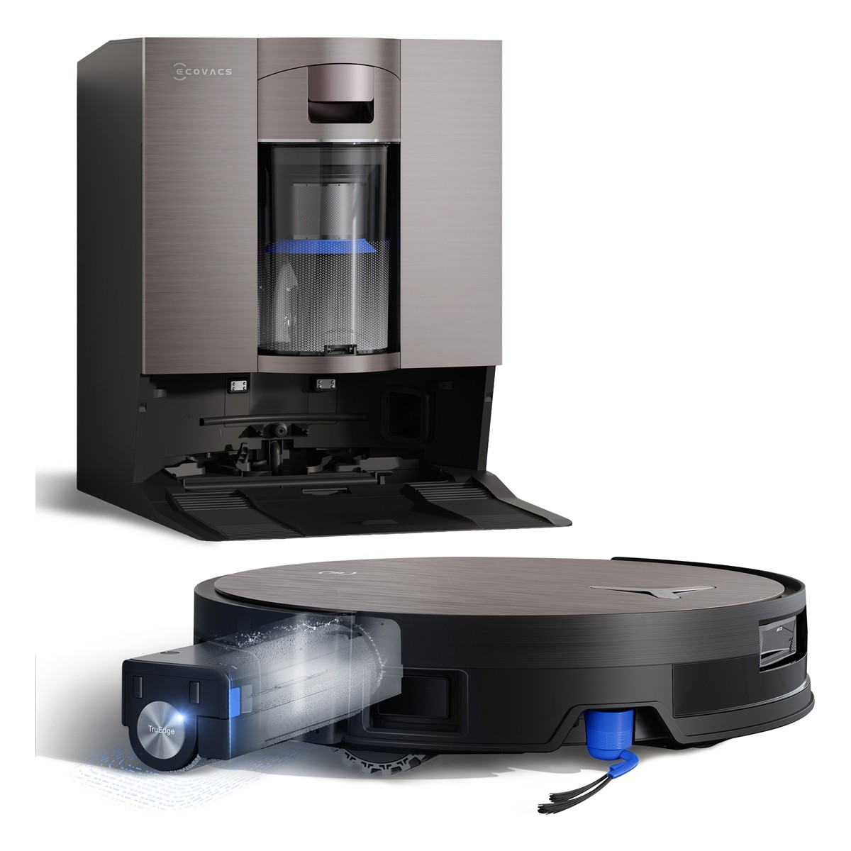 ECOVACS DEEBOT X11 OmniCyclone Schwarz Saug-Wisch-Roboter mit Reinigungsstation