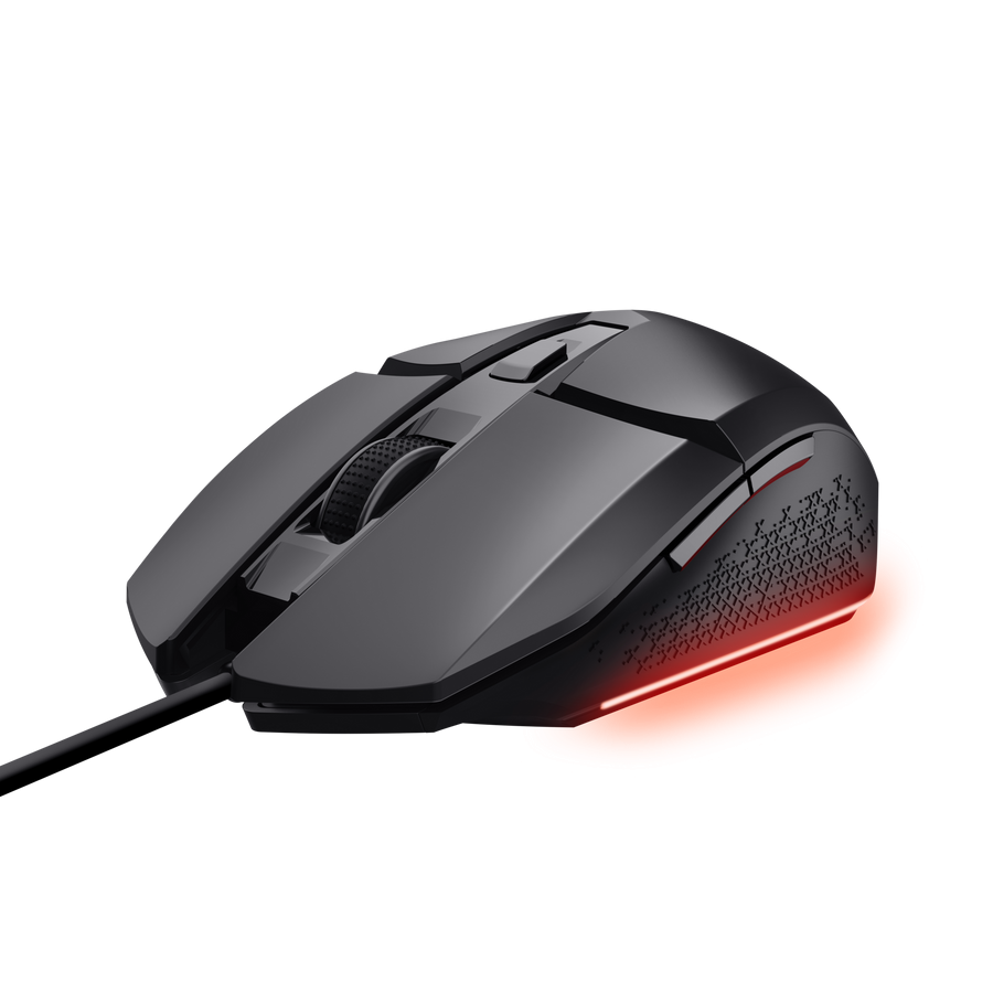 Trust Gaming GXT109 FELOX Gaming Maus schwarz Beleuchtete Gaming-Maus mit programmierbaren Tasten, schwarz