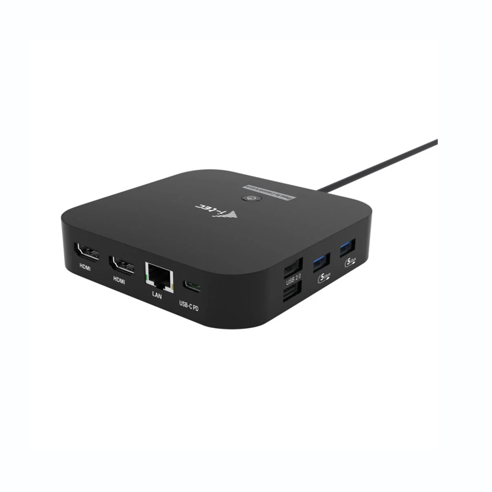 i-tec USB-C Dual HDMI Docking Station, Power Delivery 100W