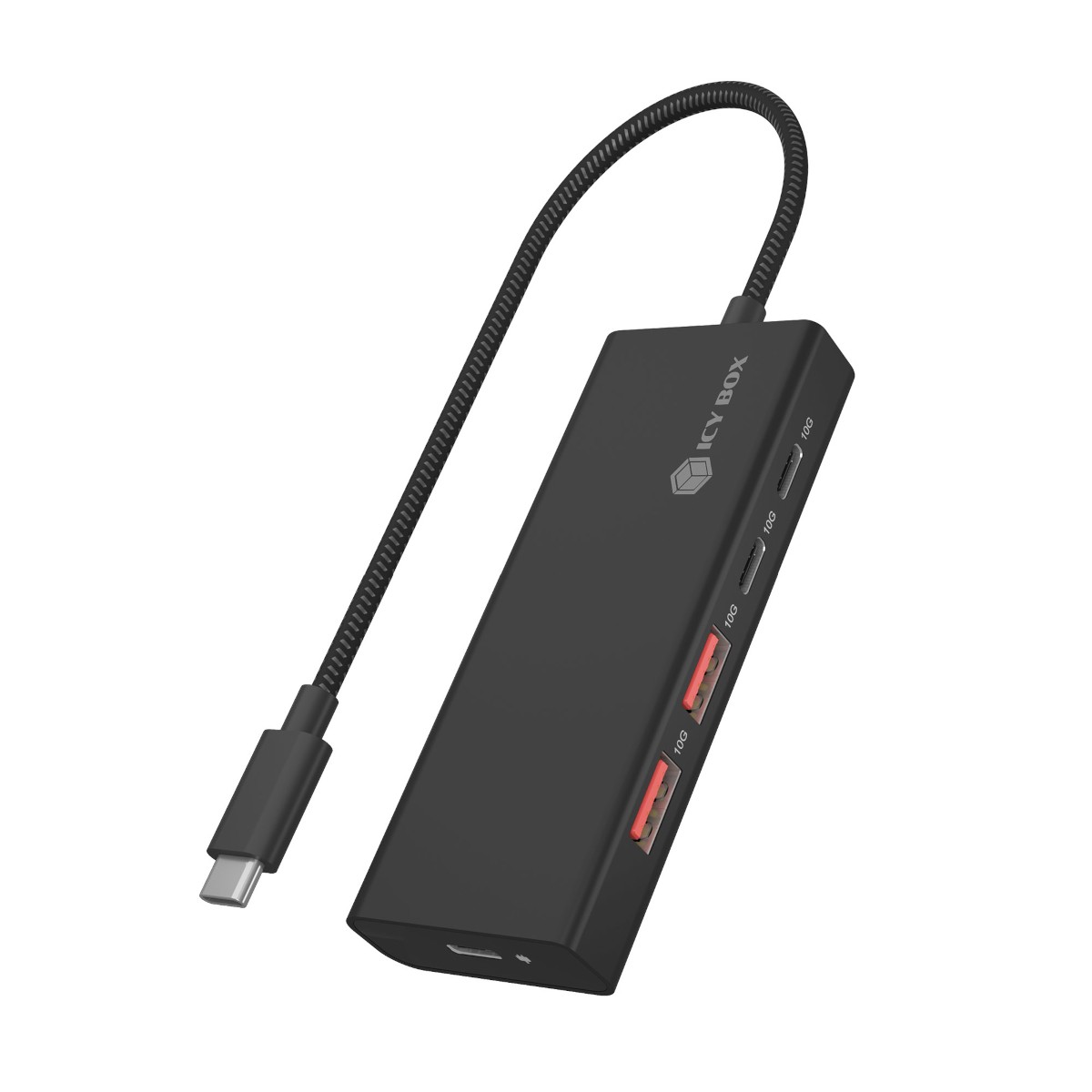 Icy Box 4-Port USB 3.2 Gen 2 Hub mit 2x Type-C und 2x Type-A