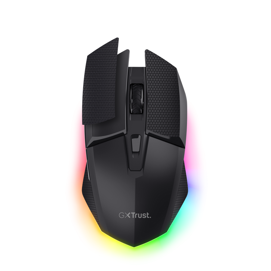 Trust Gaming GXT122 FELOX+ Dual Wireless Gaming Maus Kabellose beleuchtete Gaming-Maus mit 12.000 DPI für präzise Steuerung und 