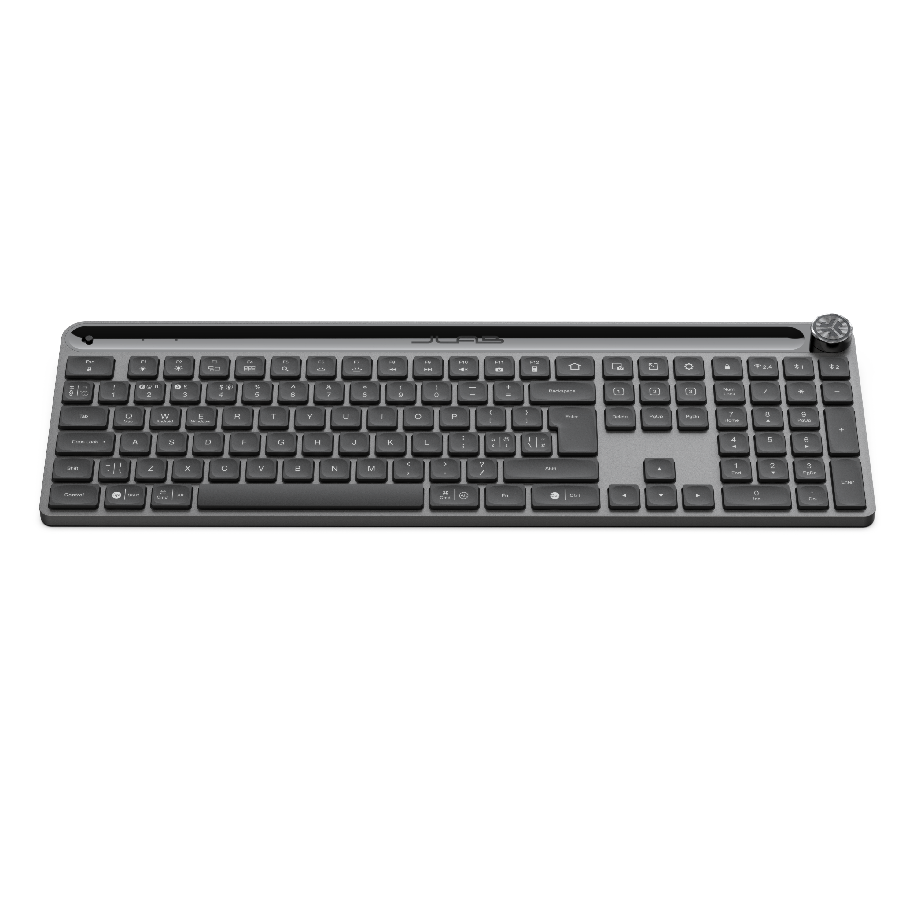 Jlab Epic Keyboard - DE-Layout - Black Verbindung über Bluetooth oder USB Dongle, Beleuchtete Tasten, Schnelltasten und Medienkn