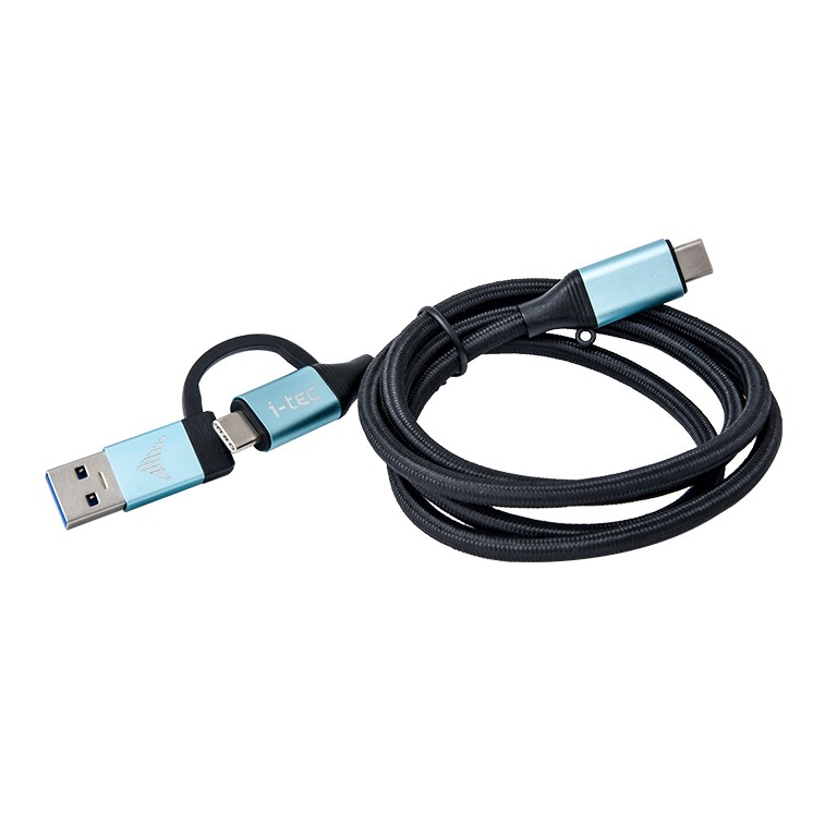 i-tec USB-C auf USB-C Kabel mit integriertem USB 3.0 Adapter, 1m