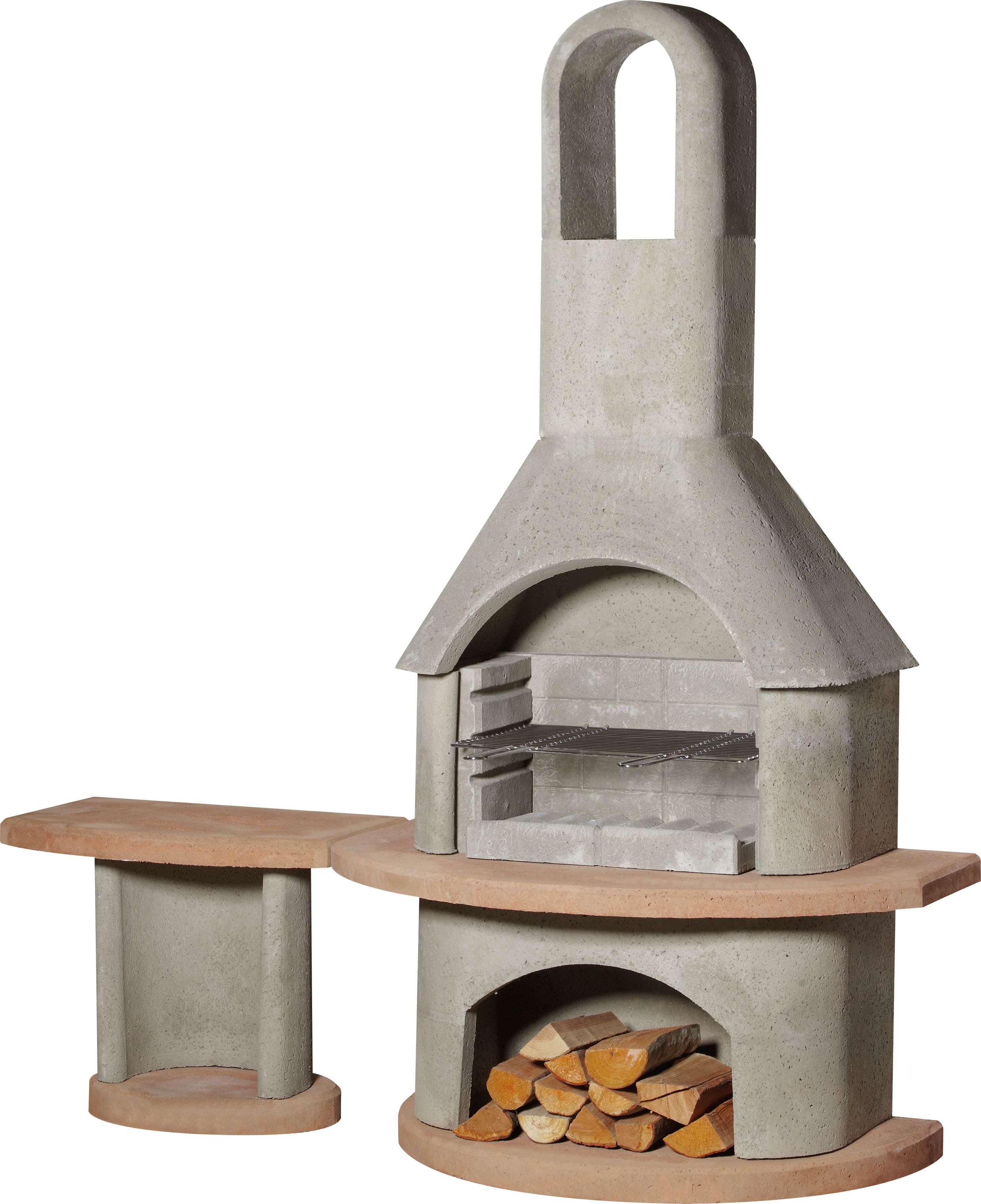 Gartengrillkamin Carmen mit Tisch