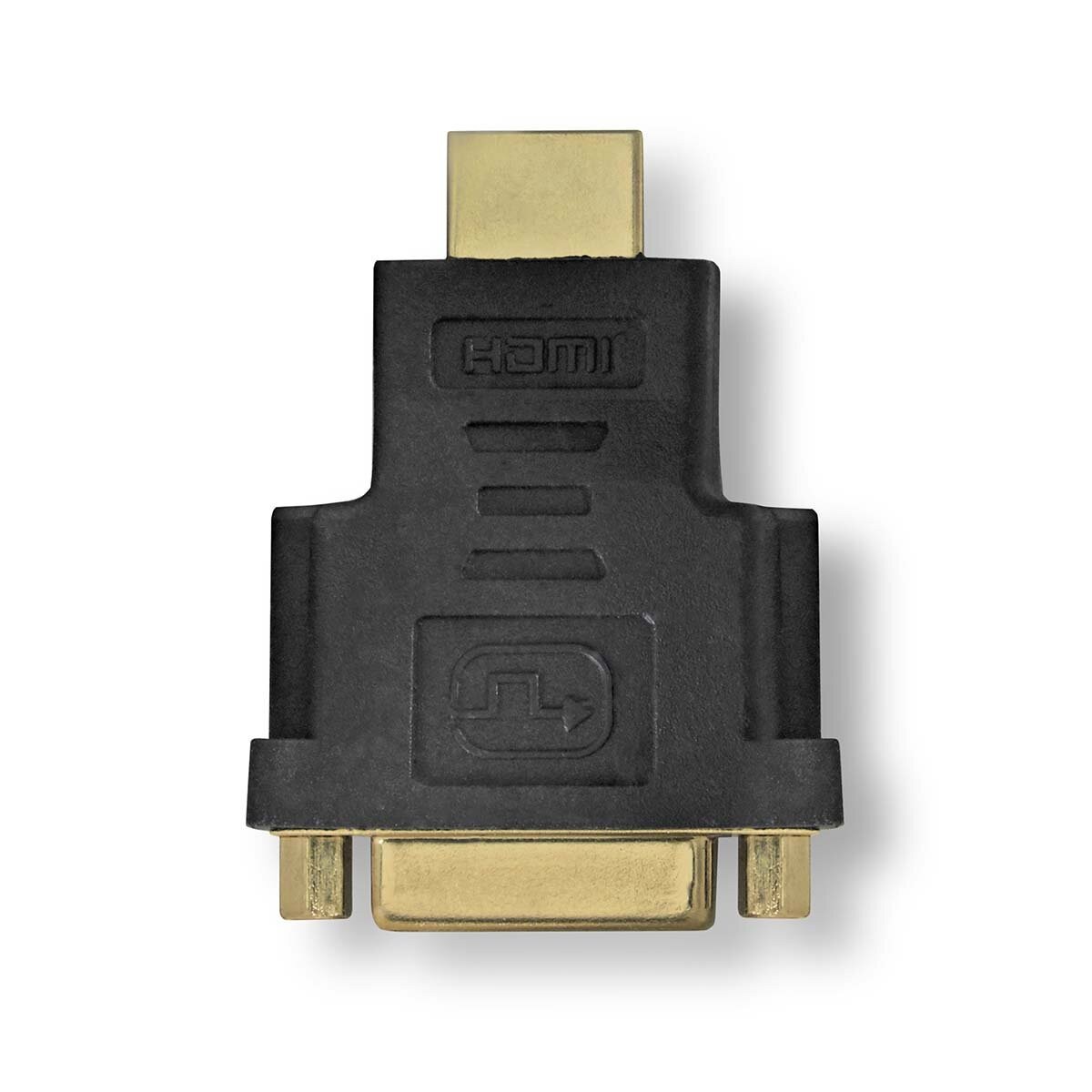 Nedis HDMI™ -Adapter | HDMI™ Stecker | DVI-D 24+1-Pin Buchse | Vergoldet | Gerade | ABS | Anthrazit | 1 Stück | Verpackung mit S
