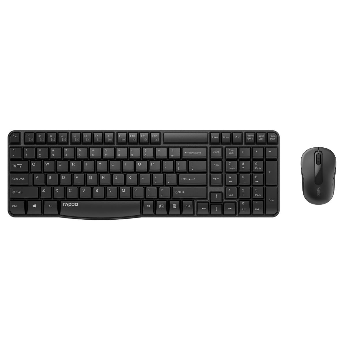 Rapoo Kabelloses Deskset "X1800S", QWERTZ (deutsches)-Layout 2,4-GHz-Drahtlosverbindung - 104 Scissor-Tasten - FN-Multimedia-Hot
