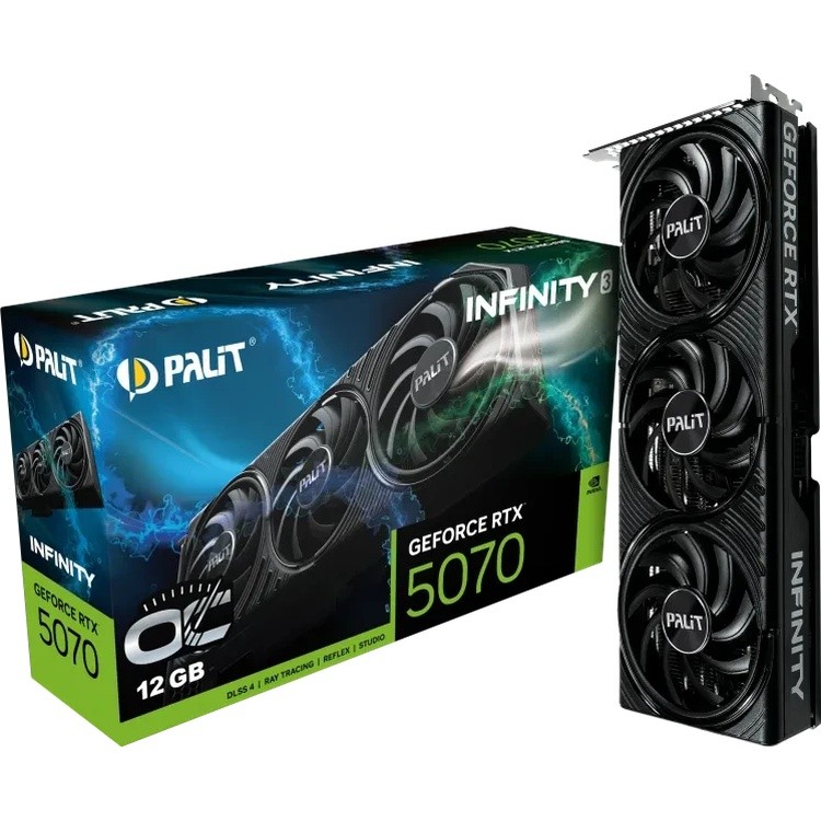 Palit GeForce RTX 5070 Infinity 3 OC - 12GB GDDR7, HDMI, 3x DP