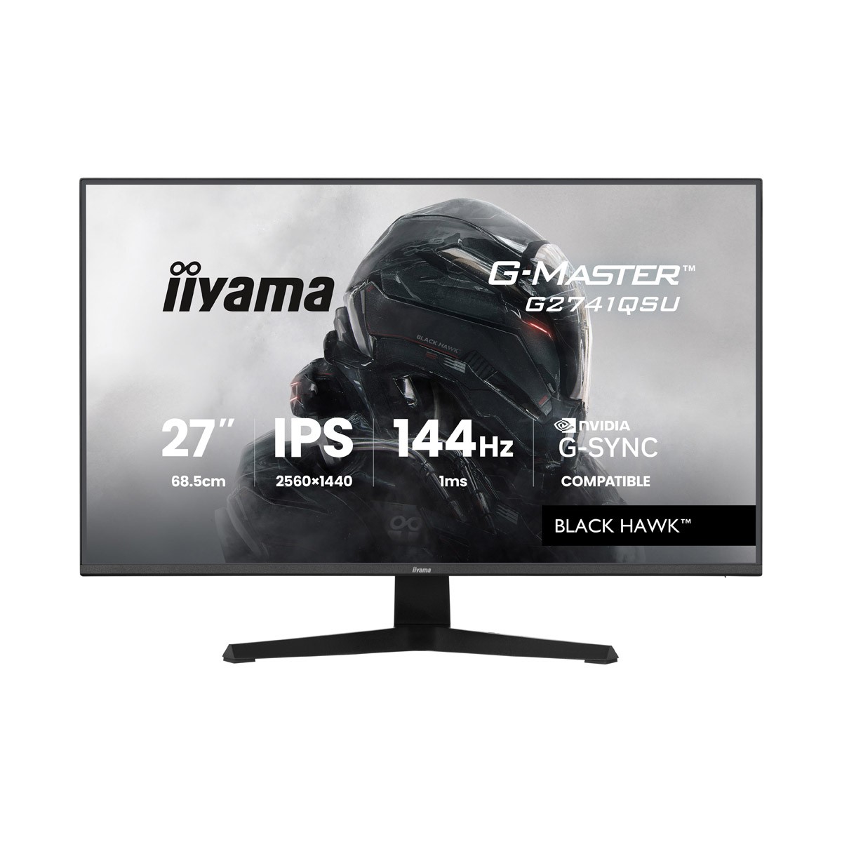 Iiyama G2741QSU-B1 Gaming Monitor 27? QHD IPS-Panel, 144 Hz, 1 ms MPRT, FreeSync und G-Sync kompatibel