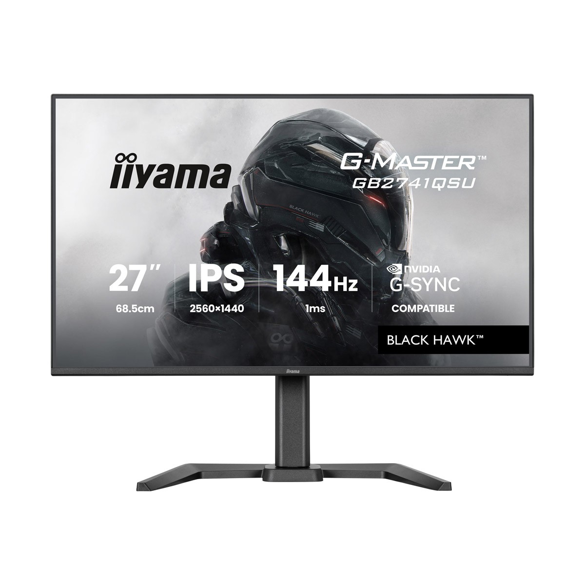 Iiyama GB2741QSU-B1 Gaming Monitor 27? QHD IPS-Panel, 144 Hz, 1 ms MPRT, FreeSync und G-Sync kompatibel