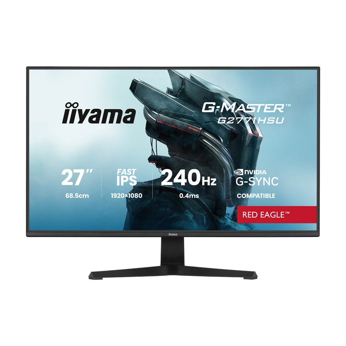Iiyama G2771HSU-B1 Gaming Monitor 27? Full-HD IPS, 240 Hz, 0.4 ms MPRT, USB-Hub, G-Sync kompatibel