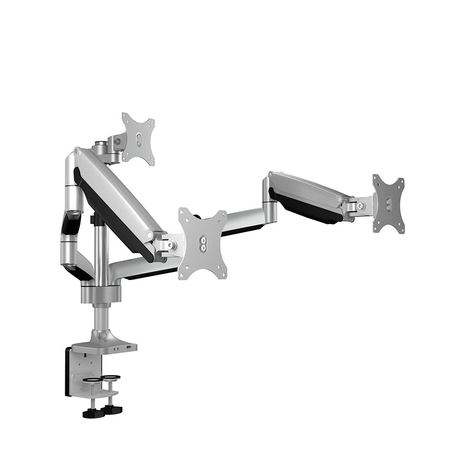 ICY BOX IB-MS505-TI Monitorständer mit Tischhalterung für drei Monitore bis zu 32" (81 cm)