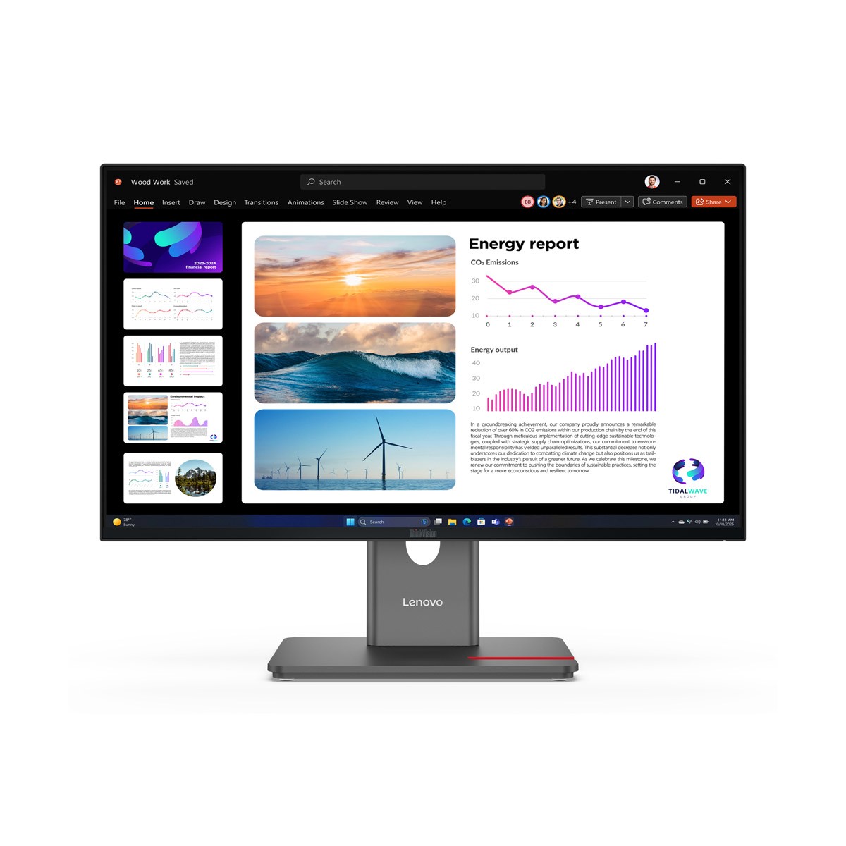 Lenovo ThinkVision P24Q-40 23.8" QHD IPS, 120HZ, 6ms, HDMI, DisplayPort, USB-C (PD 15W)