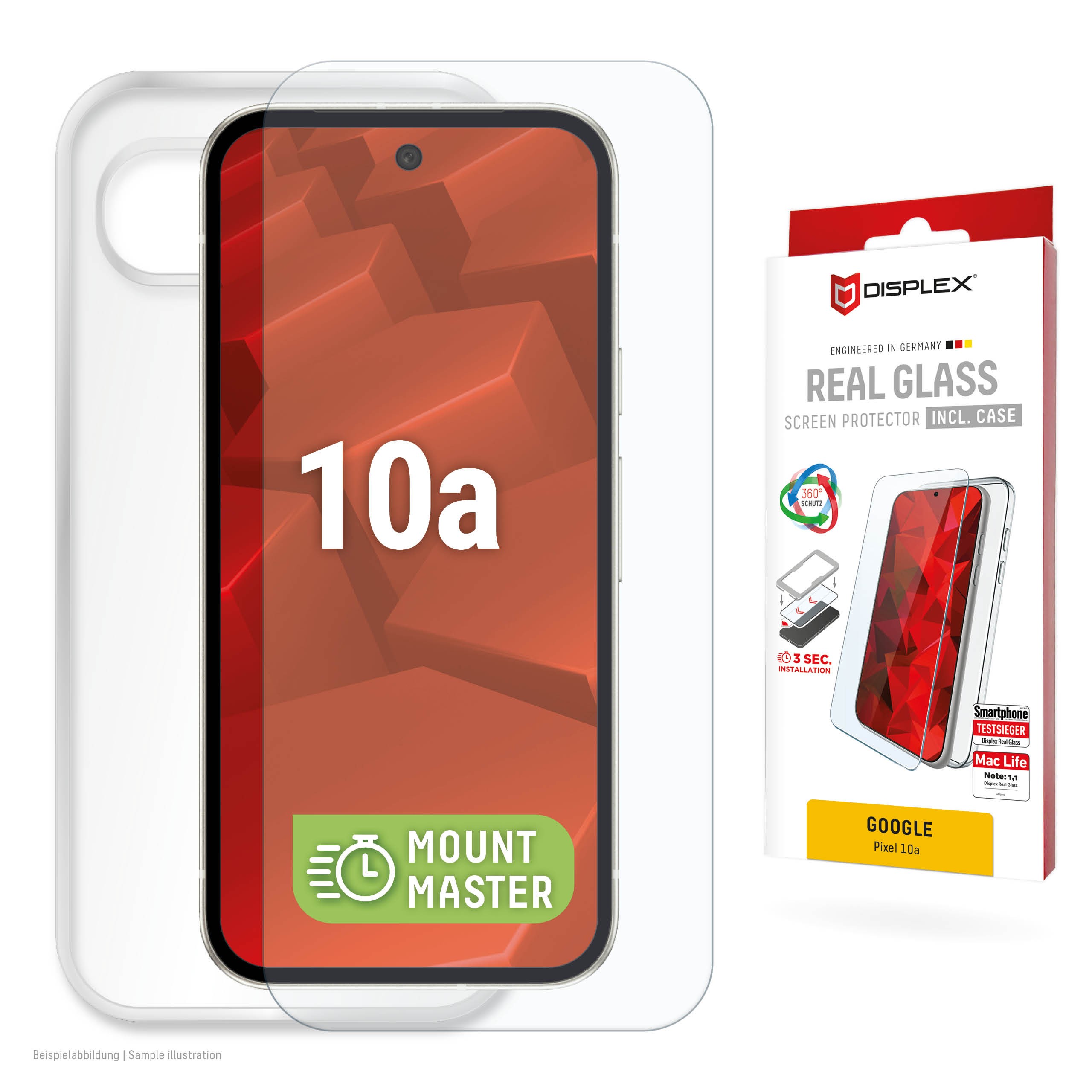 DISPLEX Panzerglas + Handyhülle für Google Pixel 10a