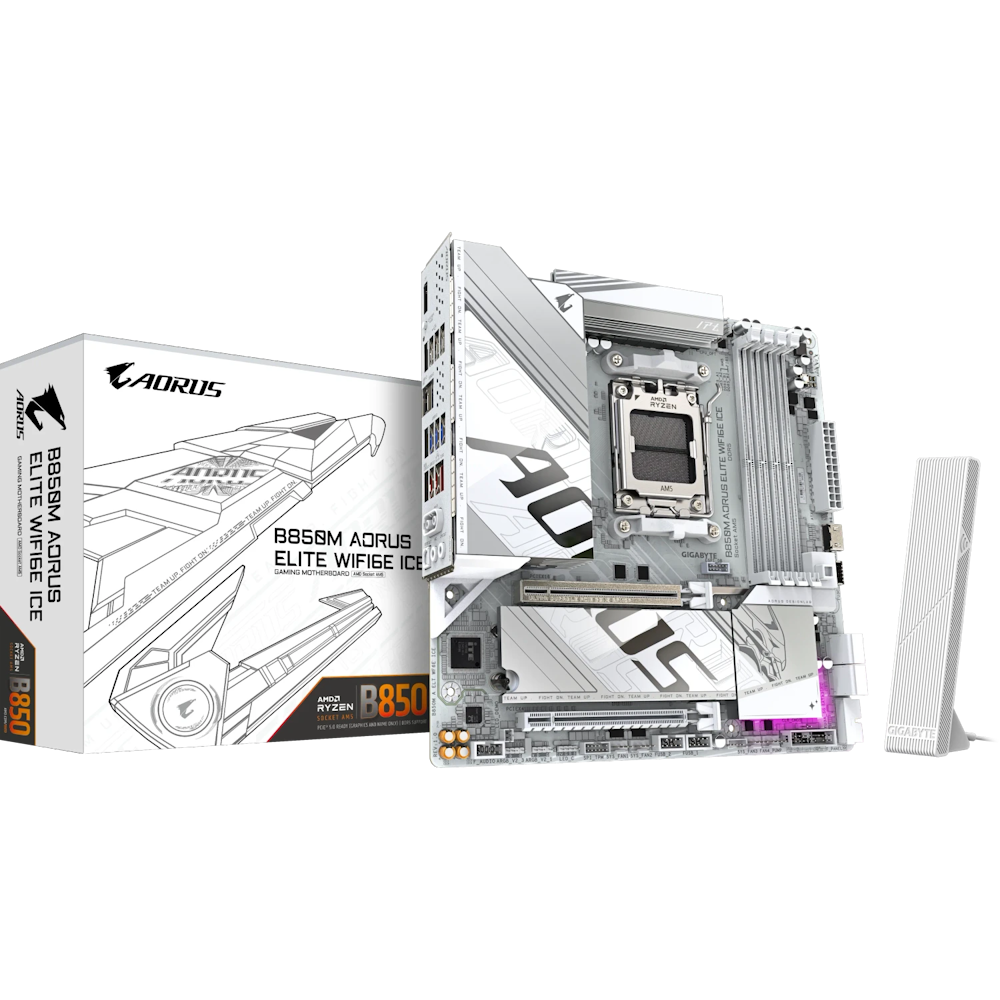 GIGABYTE B850M A ELITE WF6E ICE Mainboard Sockel AM5