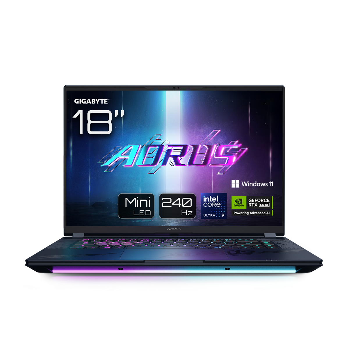 GIGABYTE AORUS MASTER 18 BYHC5DED65SP - 18" QHD+ MiniLED 240 Hz Display, Intel Core Ultra 9 275HX, 32GB RAM, 2TB SSD, NVIDIA GeF