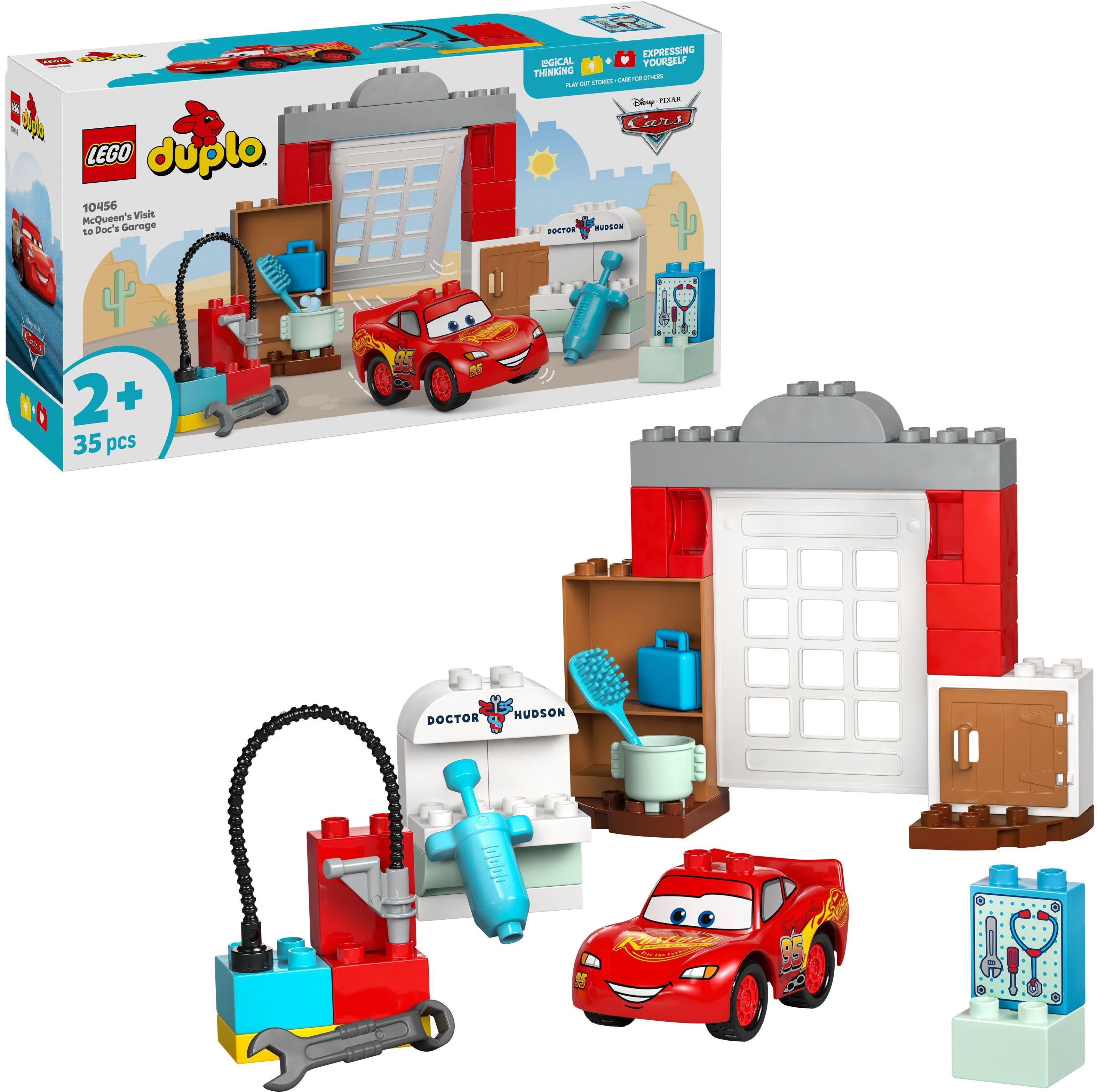 Duplo McQueens Besuch in Docs Werkstatt