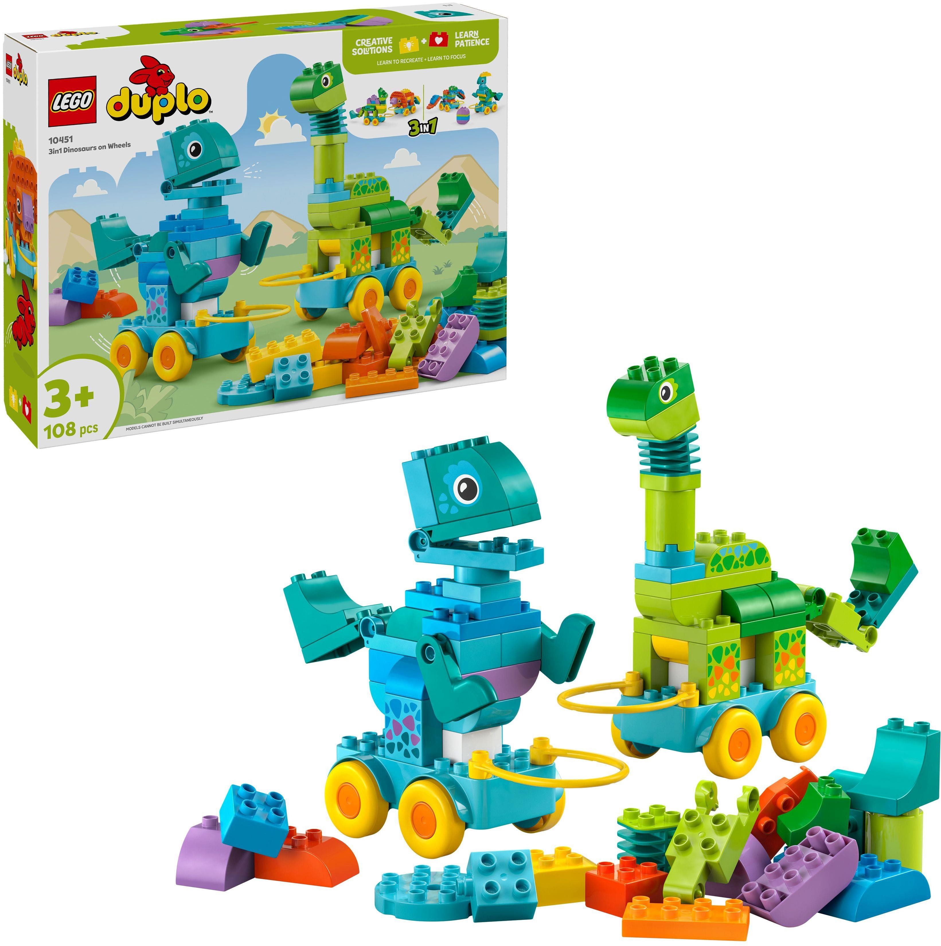 Duplo Dinos auf Rädern 3-in-1-Set
