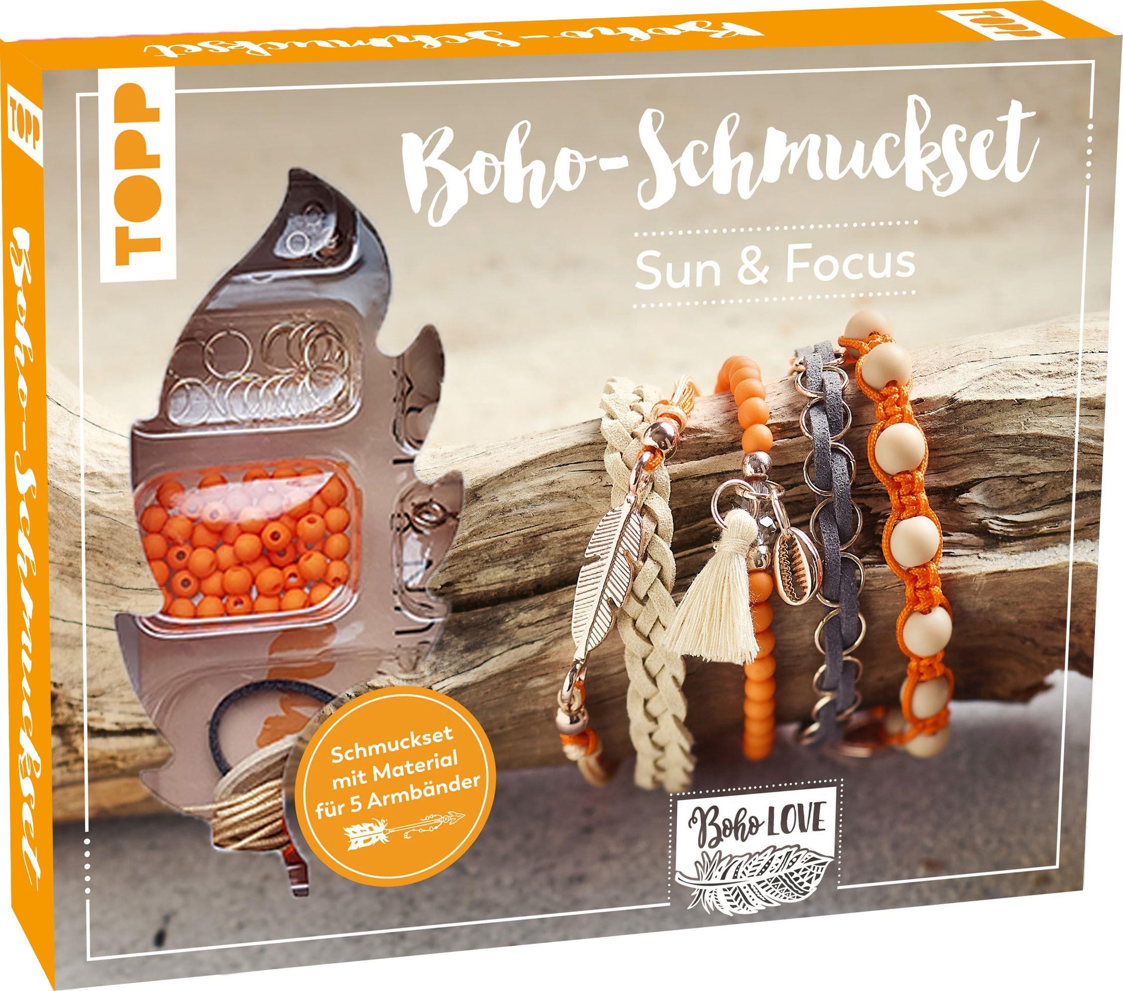 Boho-Schmuckset Sun & Joy (Orange)