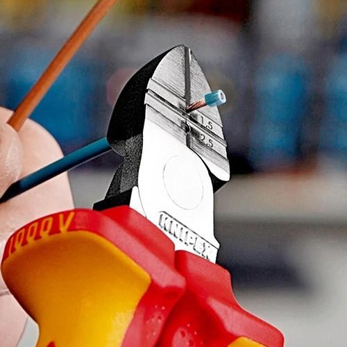Abisolierseitenschneider L.160mm VDE Mehrkomp.-Hüllen VDE KNIPEX