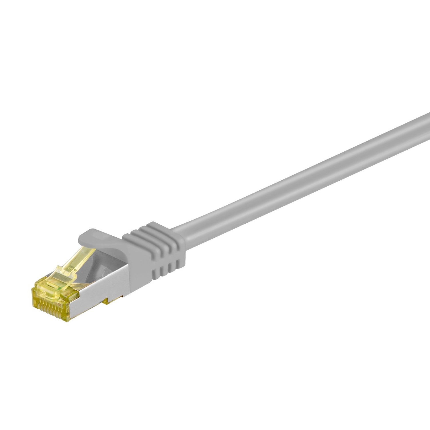 Goobay 15m RJ45 Patchkabel CAT 6A S/FTP (PiMF), 500 MHz, mit CAT 7 Rohkabel, grau LSZH halogenfrei, Kupfer