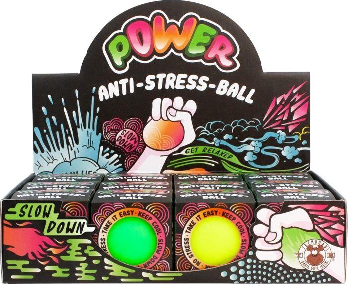 POWER Anti-Stressball, 4fach sort., 1 Stück