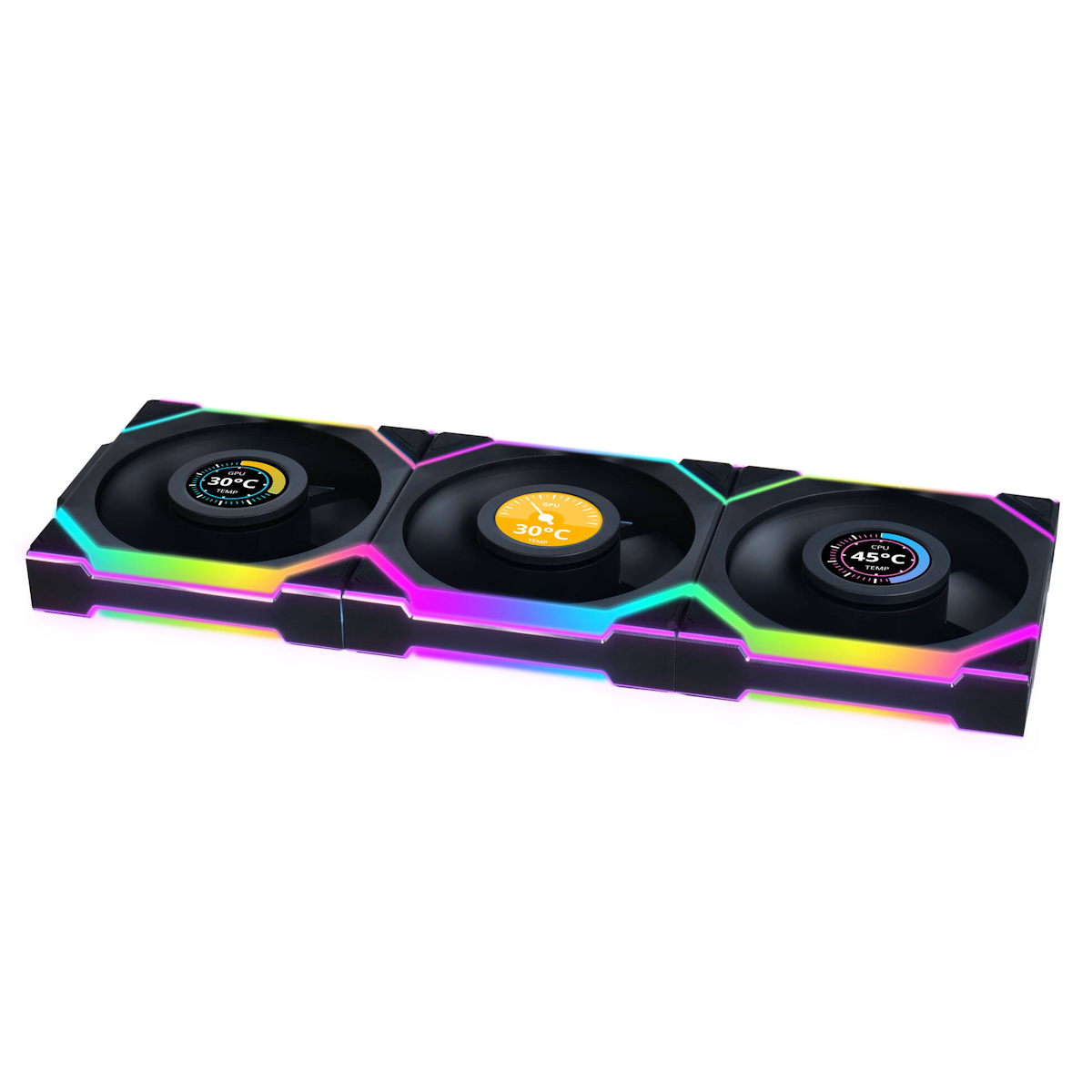 Lian Li UNI FAN SL Wireless LCD 120 ARGB 3er-Pack | Gehäuselüfter