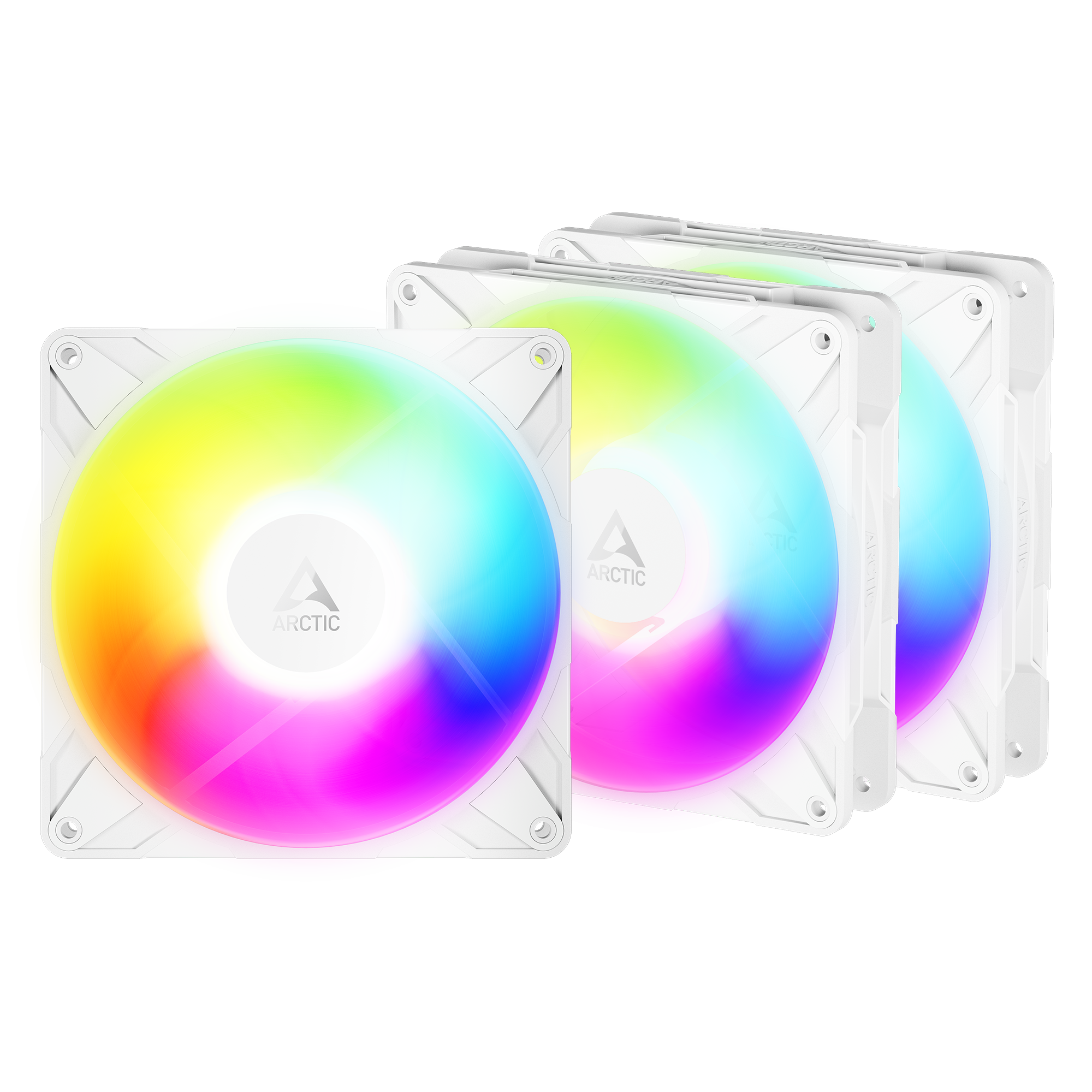 ARCTIC P14 PRO Reverse A-RGB weiß 3er-Pack | Gehäuselüfter
