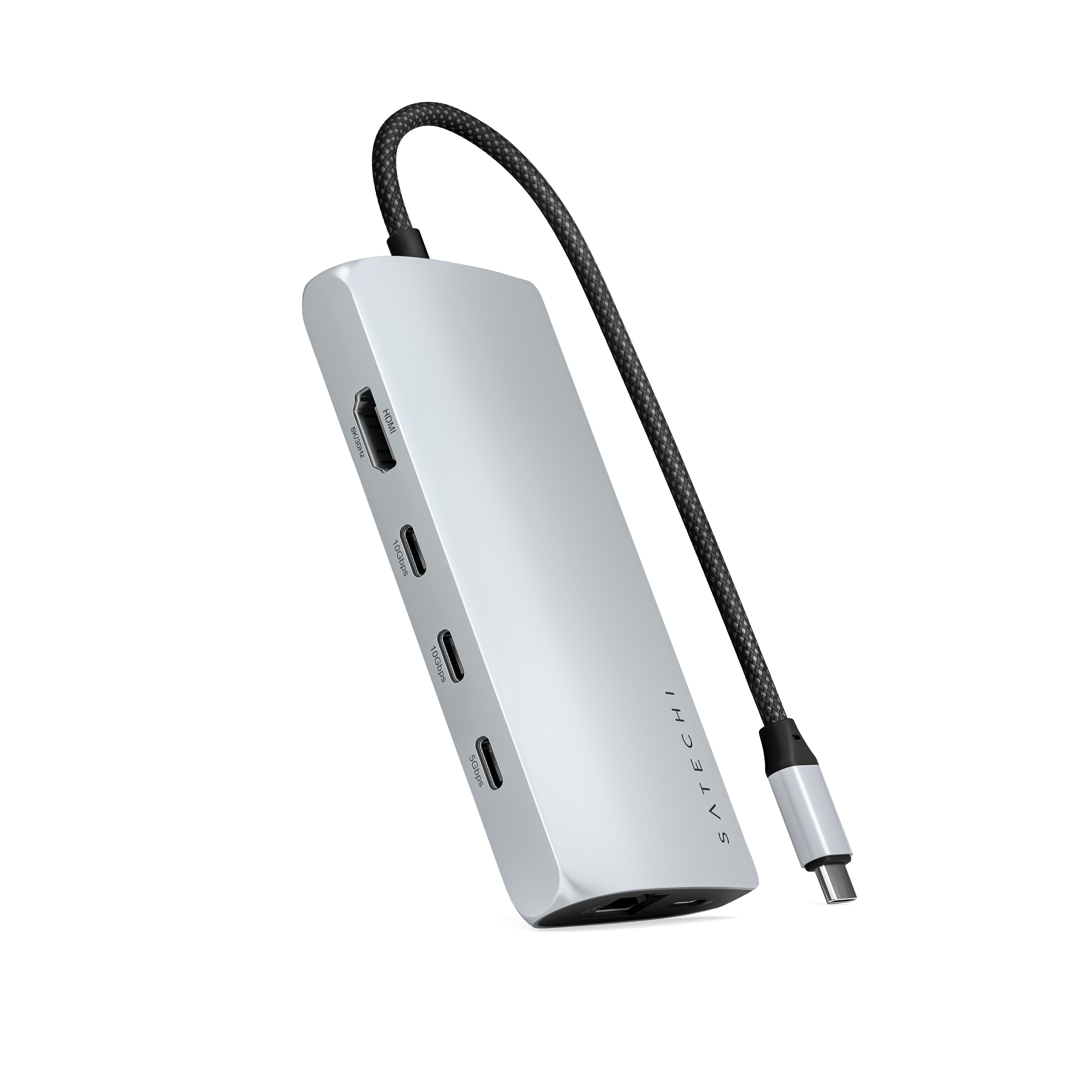 Satechi USB-C Multiport Adapter 8K with Ethernet V3 silver