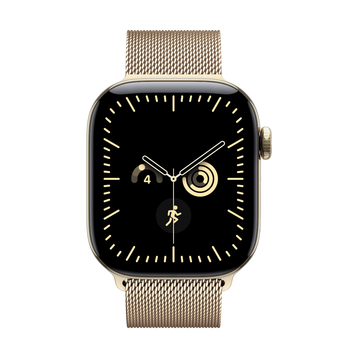Apple Watch Series 12 Cellular 42mm - Brillantgold Titan Case Brillantgold Milanaise Armband
