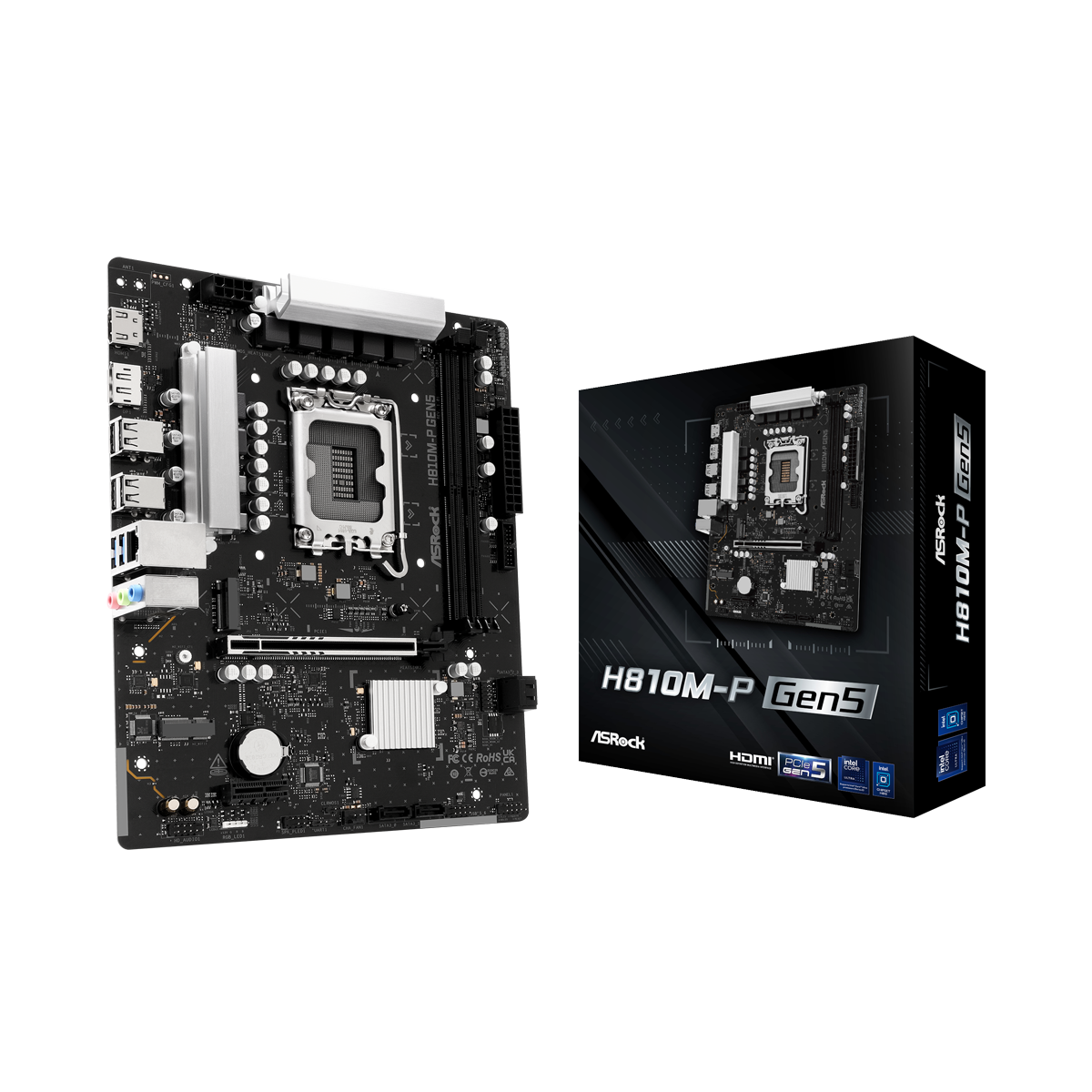 ASRock H810M-P Gen5 Mainboard Sockel 1851