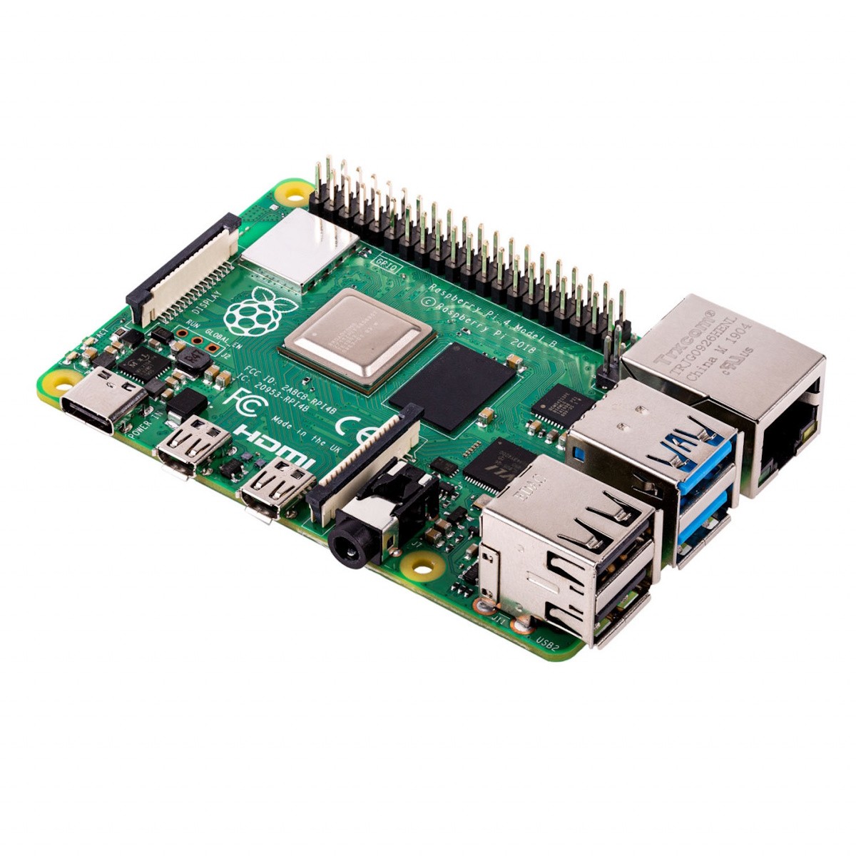 Raspberry Pi 4 Modell B 4GB | ARM Cortex-A72 4x 1,50GHz, 4GB RAM, WLAN, Bluetooth, LAN, 4x USB