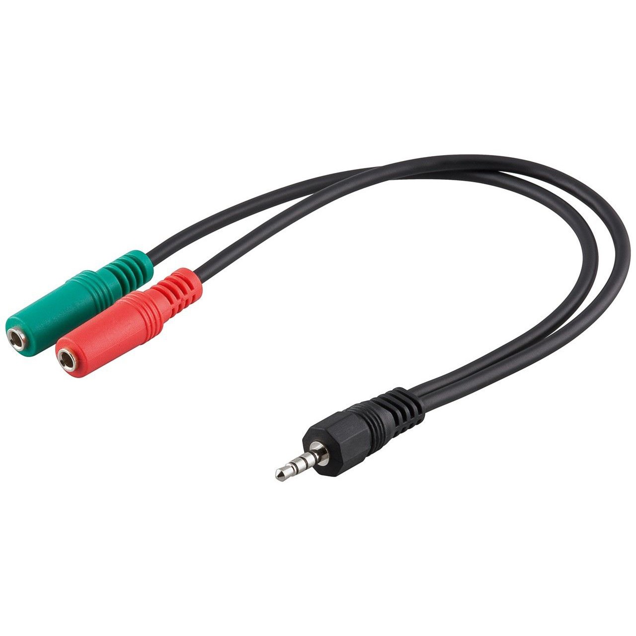 Goobay 3,5 mm Klinke-Adapterkabel [3,5mm 4-pin Stecker - 3,5mm 3-pin Buchse]