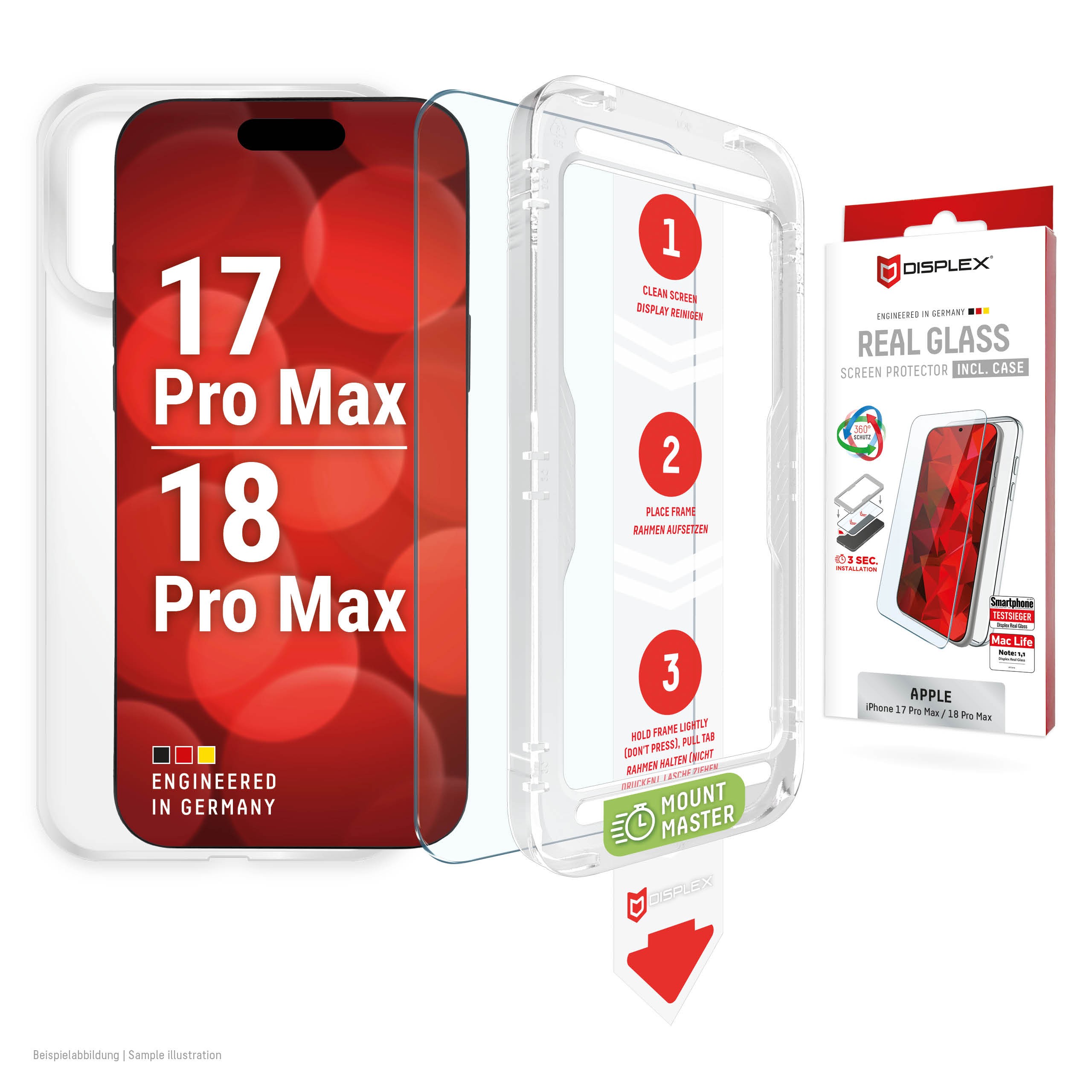 DISPLEX Real Glass MM+Case iPhone 17 PM/18 Pro Max