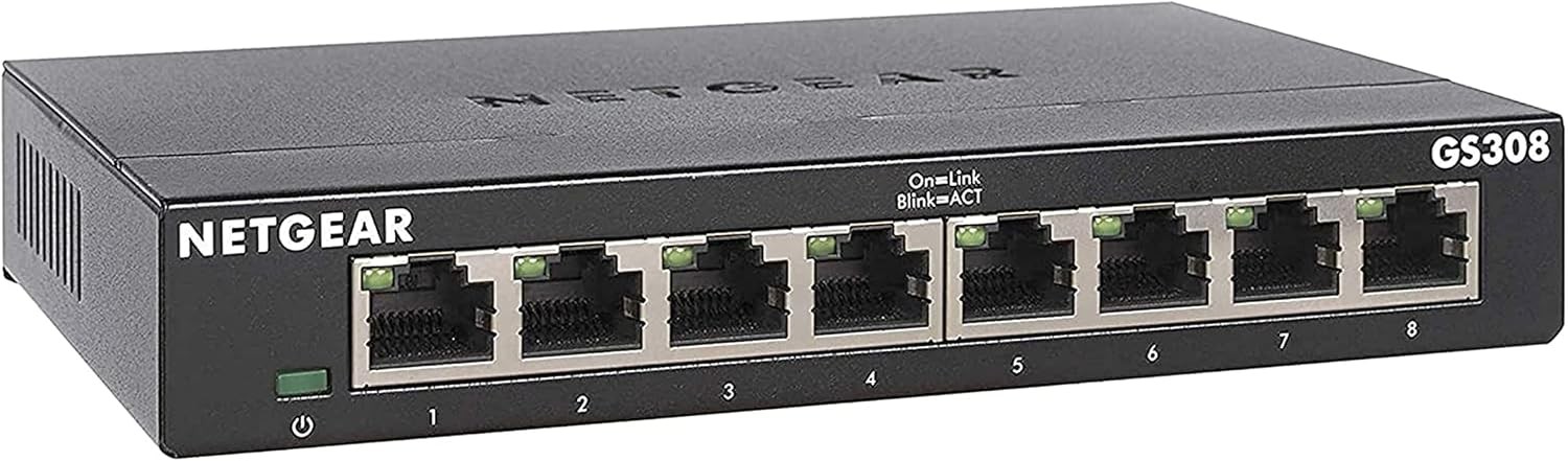 NETGEAR GS308 SOHO Unmanaged Switch [8x Gigabit Ethernet]