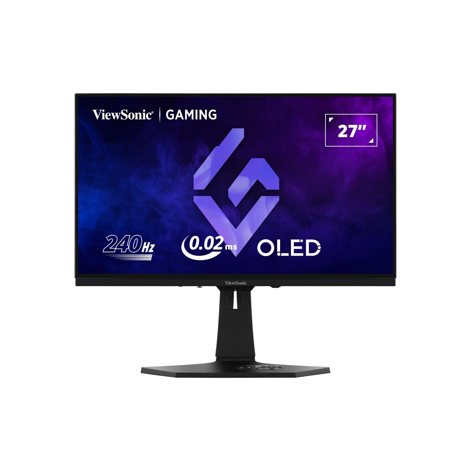 ViewSonic XG272-2K-OLED Gaming Monitor - QHD, 240Hz, USB-C, weiß - 0,02ms, AMD FreeSync Premium, HDMI, DisplayPort, höhenverstel