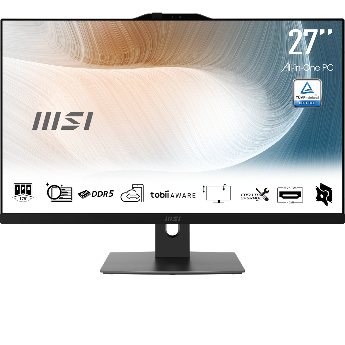MSI Modern AM272P 1M-1427AT All-in-One schwarz 27" (68,6cm) FHD Display, Intel Core 5 120U, 16GB DDR5 RAM, 512GB M.2 SSD, Intel 