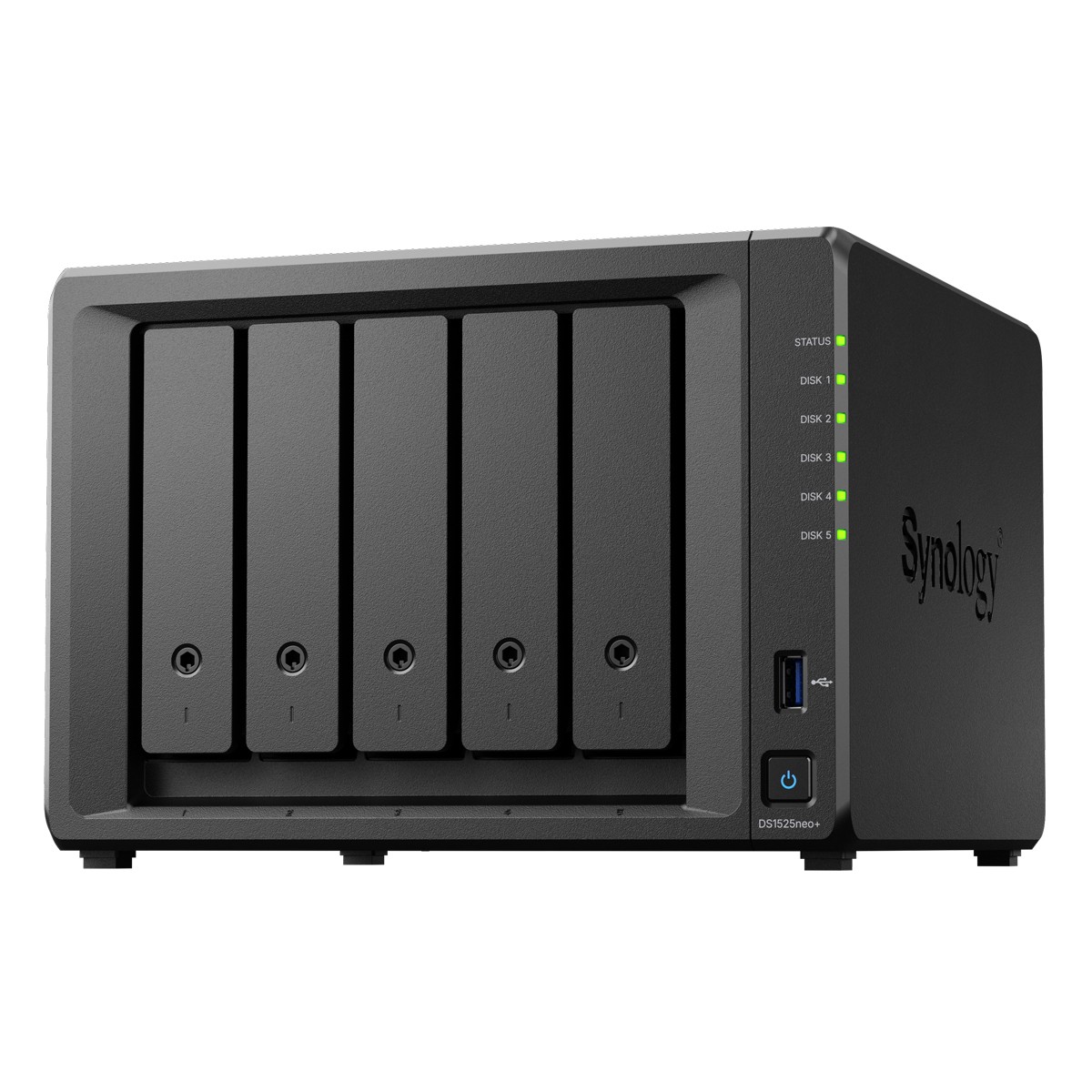 Synology DiskStation DS1525neo+ NAS 5-Bay AMD Ryzen™ V1500B, 8GB DDR4 RAM, 0/5 HDD/SSD