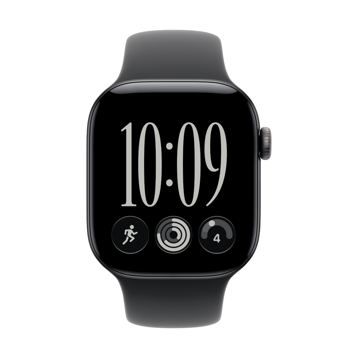 Apple Watch Series 12 Cellular 42mm - Schwarz Aluminium Case Schwarz Sport Band - S/M